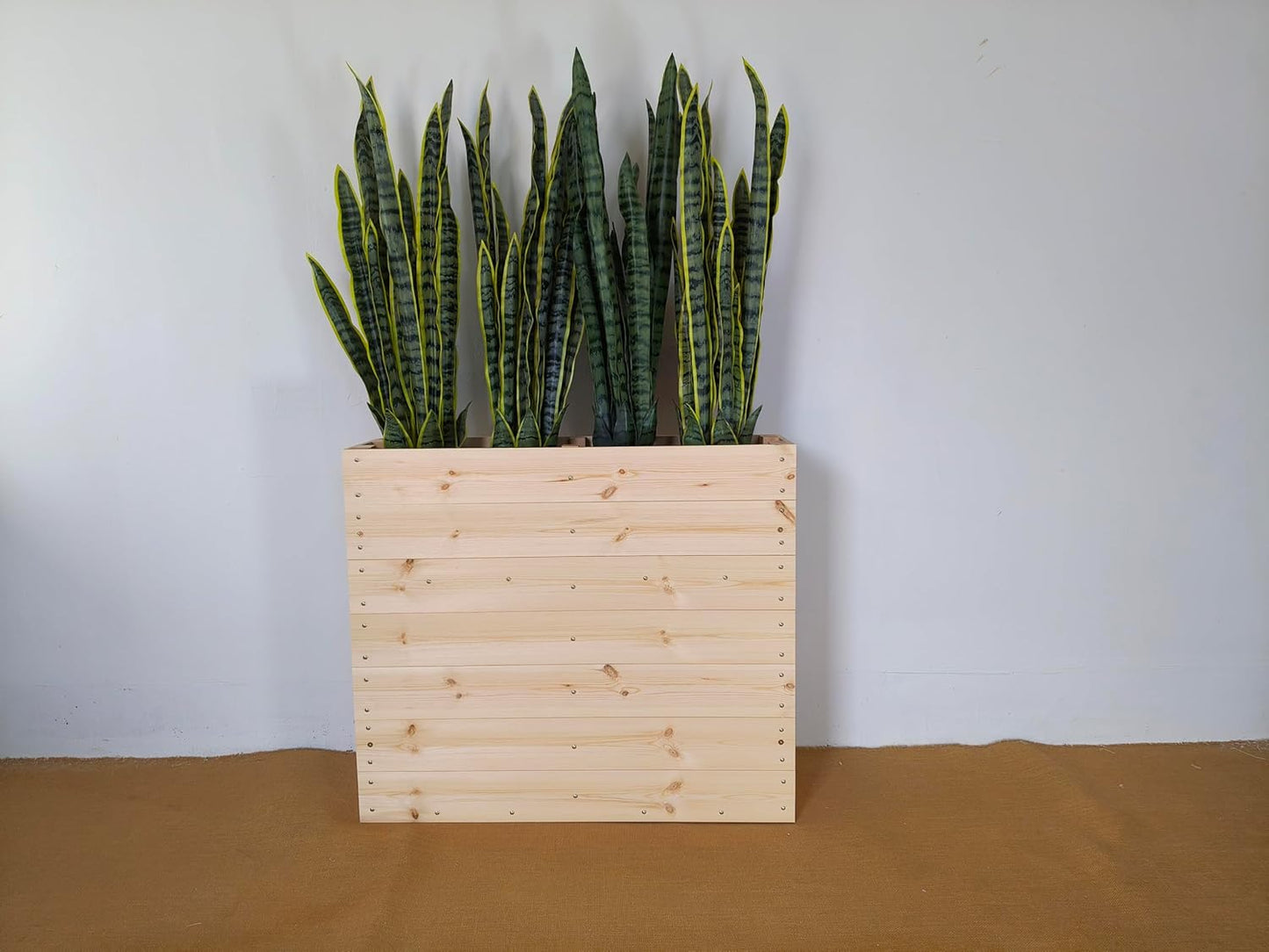 32” x 28” x 8” Premium Indoor/Outdoor Cafe Planter Barrier, Commercial Duty Planter Box, Wooden Planter