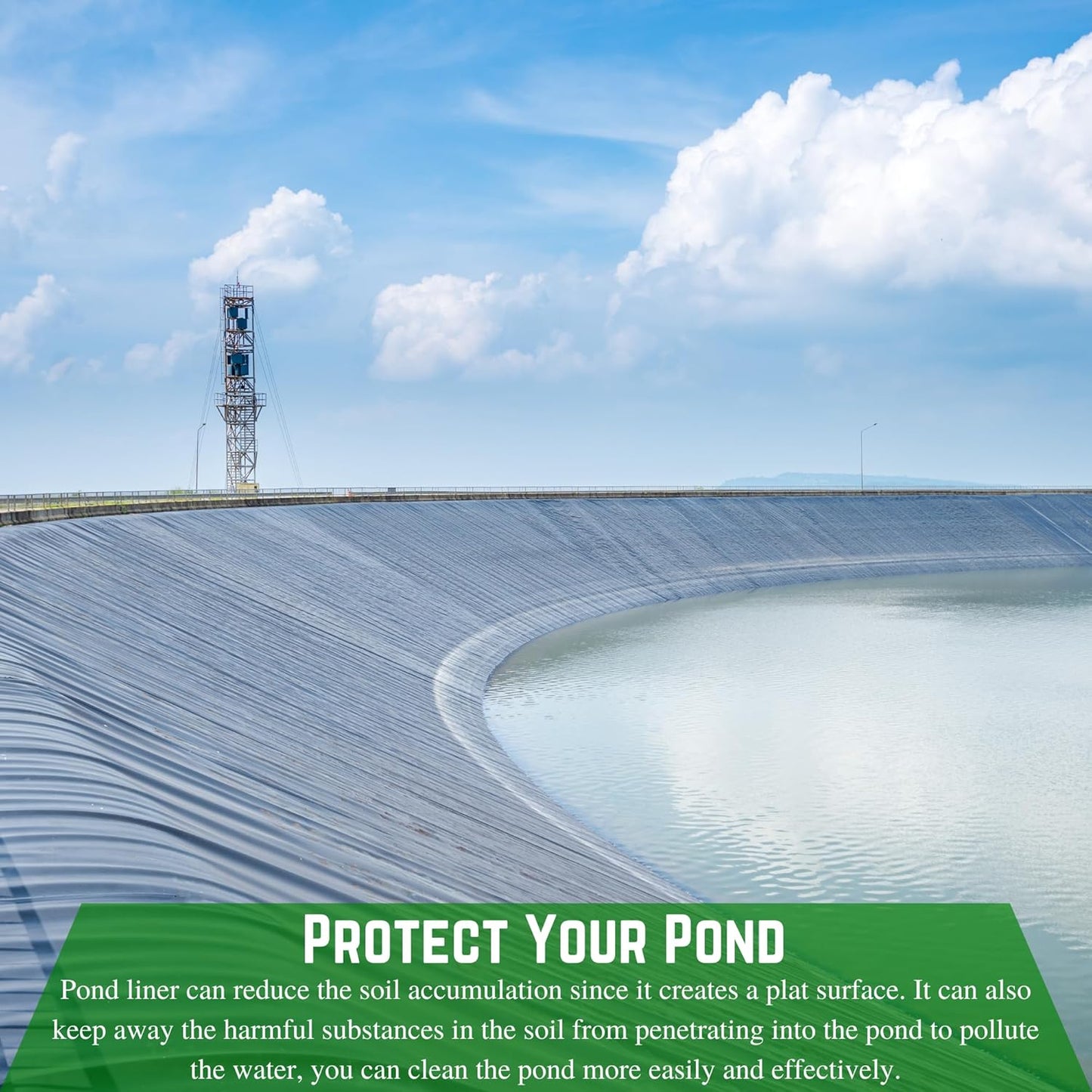 Farm Plastic Supply - 12 Mil String Reinforced Black/White Pond Liner - 12 Mil Fish Pond HDPE Liner, Pond Liners for Outdoor Ponds, Koi Ponds, Garden Fountain, Containment Liner (6' x 20')