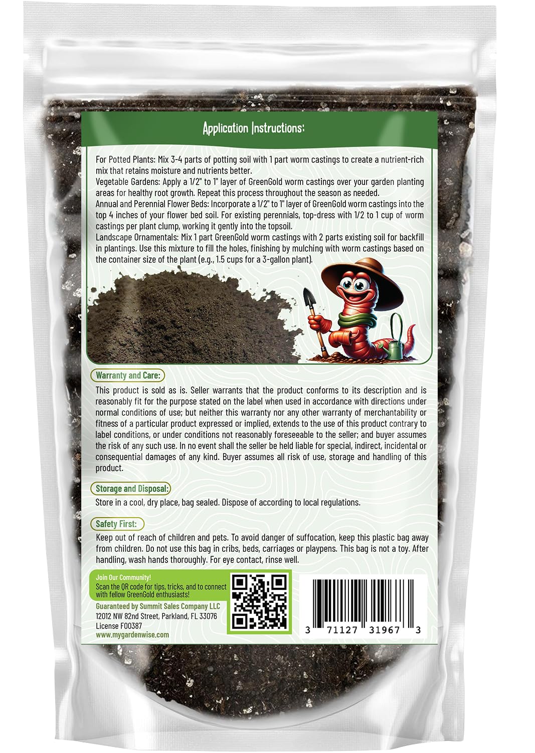 Organic Worm Castings Earthworm Castings Fertilizer for Nutrient-Rich Soil and Healthy Plant Growth (5 QUARTS)