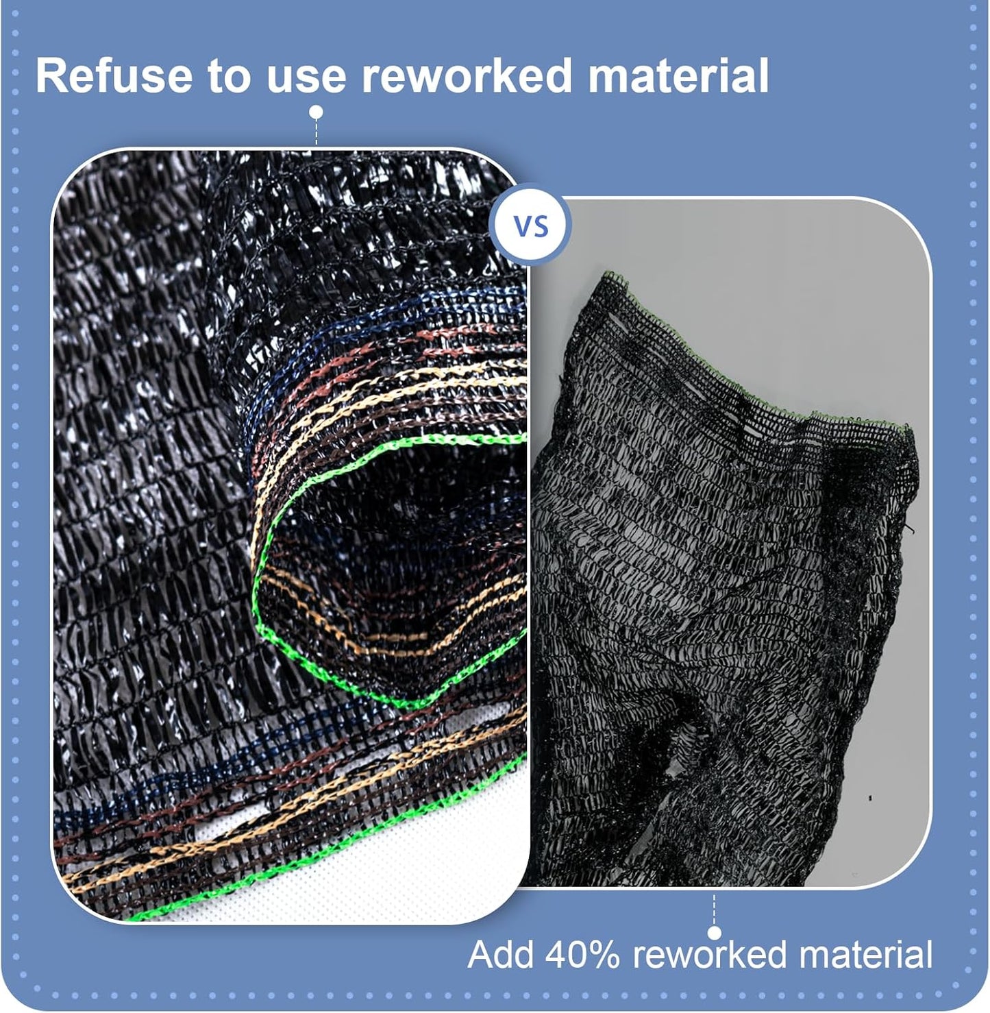 LOVE STORY 6.5x10FT 55% Black Shade Cloth Sun Shade Net UV Resistant Mesh Tarp Plant Cover Sunblock Net for Garden,Greenhouse,Vegetables,Flowers