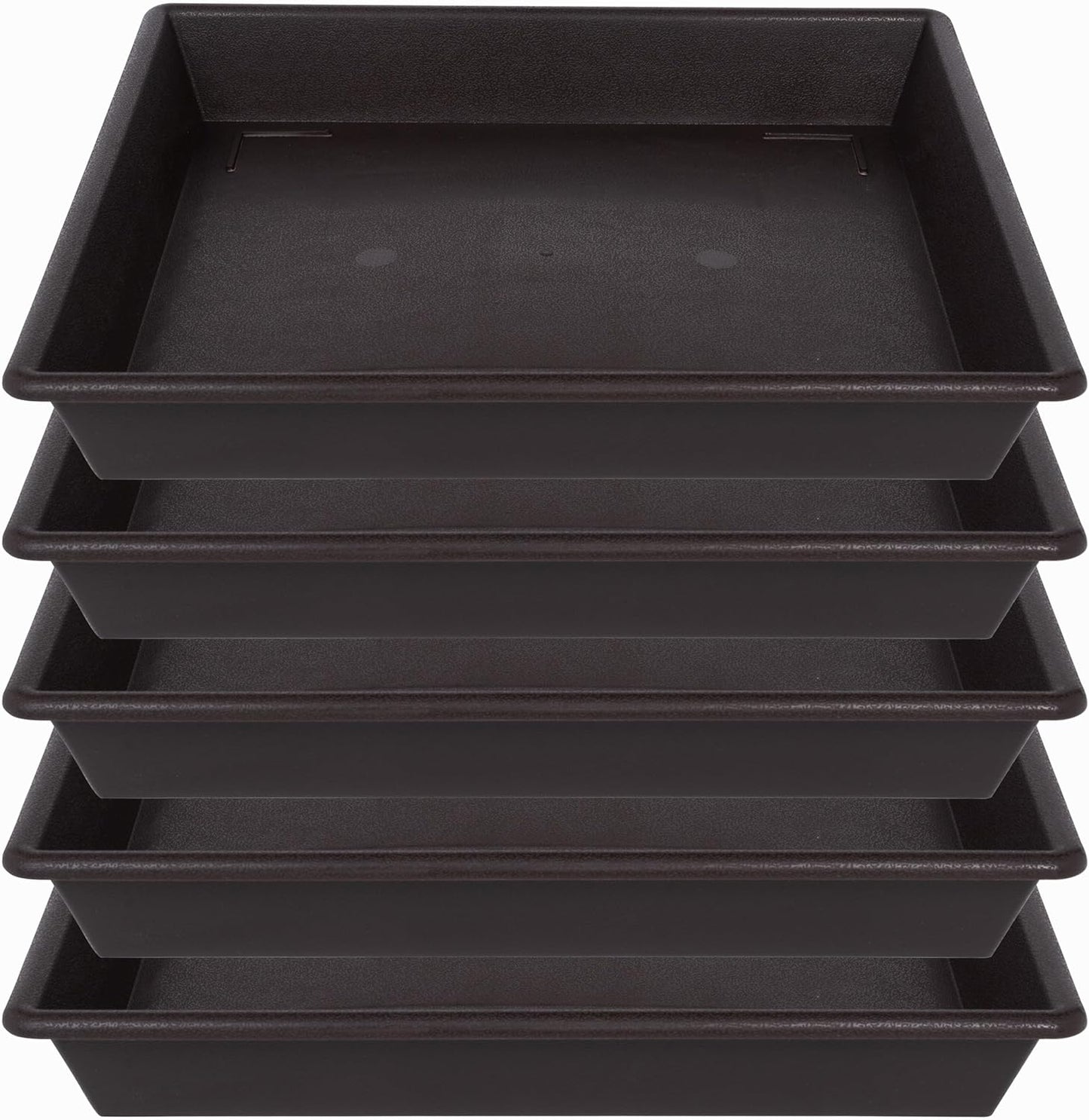Square Plant Saucer 8 Inch 5 Pack, Plant Stand Plant Trays for Pots Heavy Duty Plastic Plant Saucers for Indoors Outdoors, Flower Pot No Holes Plant Lover Gardening Gifts