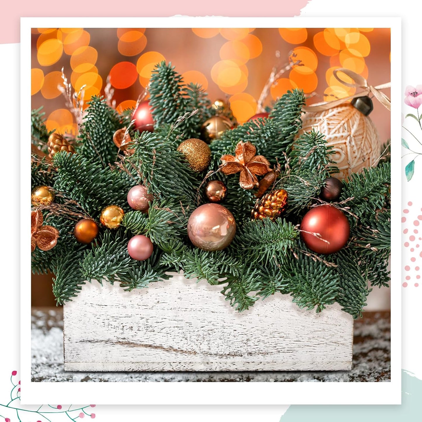 Dandat 2 Set Wood Boxes for Centerpieces 12x4 Inch Rectangle Wooden Planter Box Rustic Wooden Planters with Removable Plastic Liner Floral Foam Blocks for Home Wedding Garden Decor