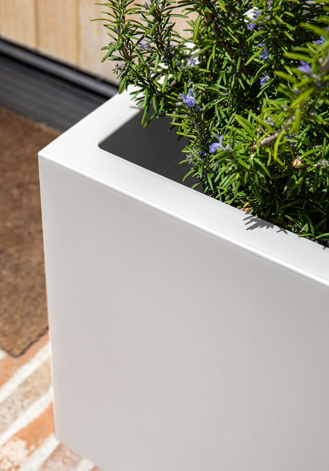 Veradek Block Series Cube Plastic Planter - Large Square Planter for Indoor or Outdoor Patio/Garden | Durable All-Weather Use with Drainage Holes | Modern Décor for Tall Plants, Trees, Flowers
