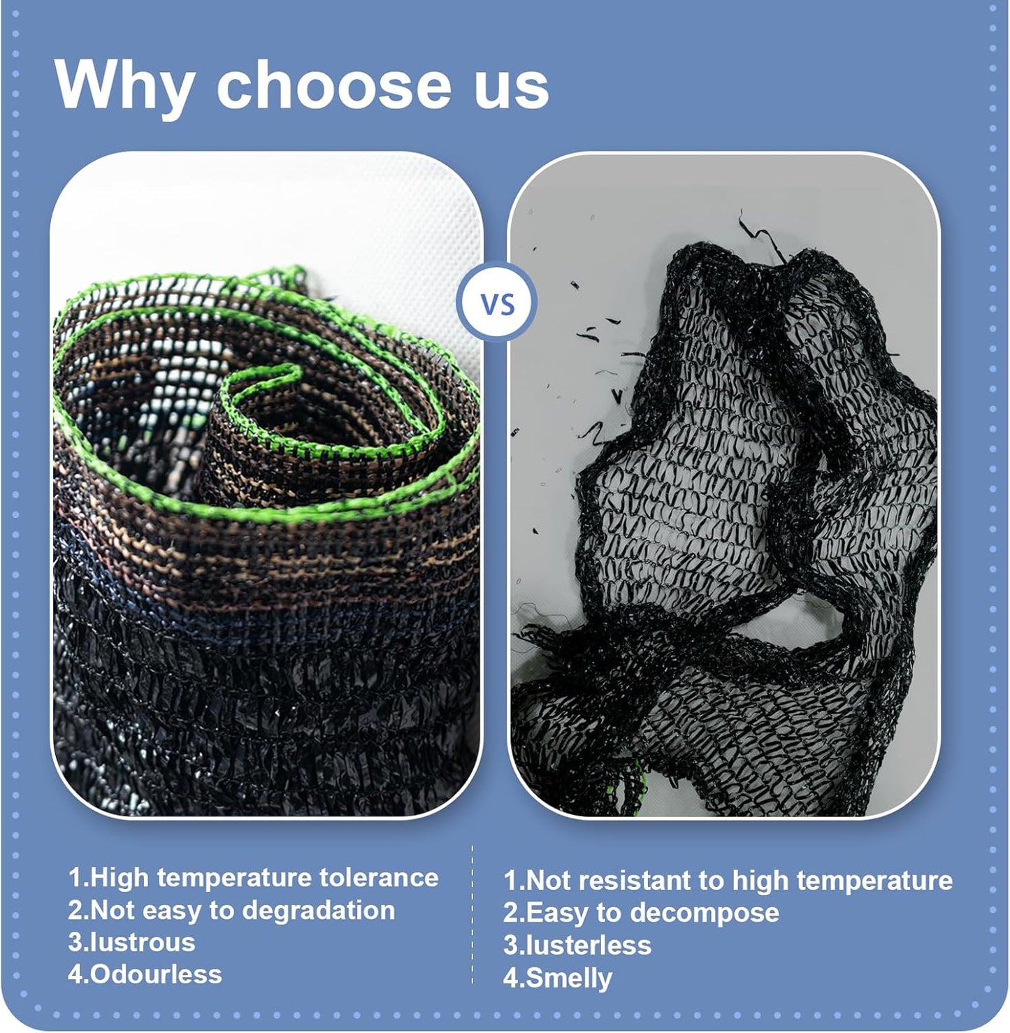 LOVE STORY 6.5x10FT 55% Black Shade Cloth Sun Shade Net UV Resistant Mesh Tarp Plant Cover Sunblock Net for Garden,Greenhouse,Vegetables,Flowers