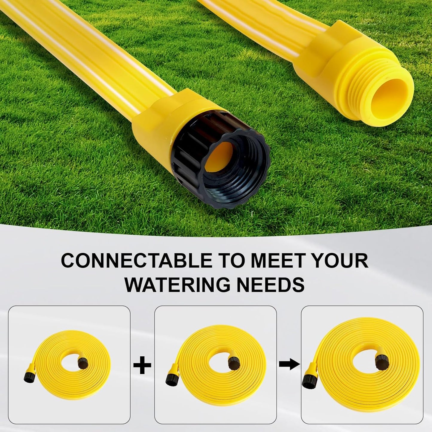 3-Pack Sprinkler Soaker Hose 25 ft (75 ft Total) – Flexible Sprinkler & Drip Irrigation System for Lawn, Garden & Yard Watering, Heavy-Duty, Leak-Proof & Easy to Use