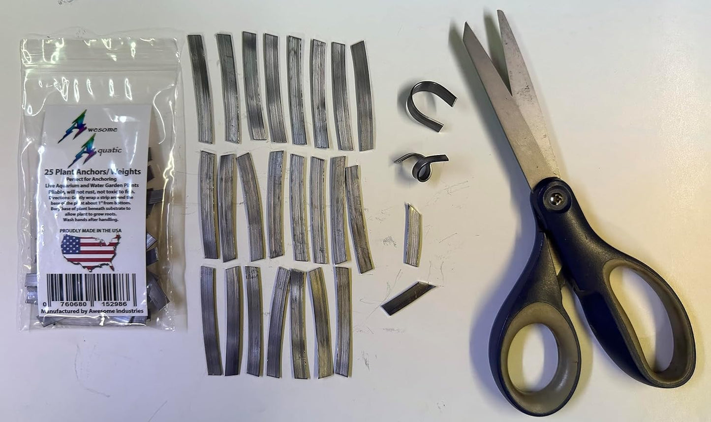 Awesome Aquatic Plant Anchors/Weights Strips Lead Ribbon Live Plants Weight Anchor Aquarium (10 Pack Strips)