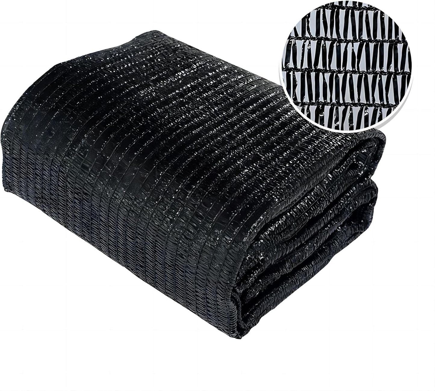 Agfabric 12 X 20ft 50% Shade Cloth Sun Shade Fabric Sunblock Shade Cloth Cover with Clips for Plants, Black