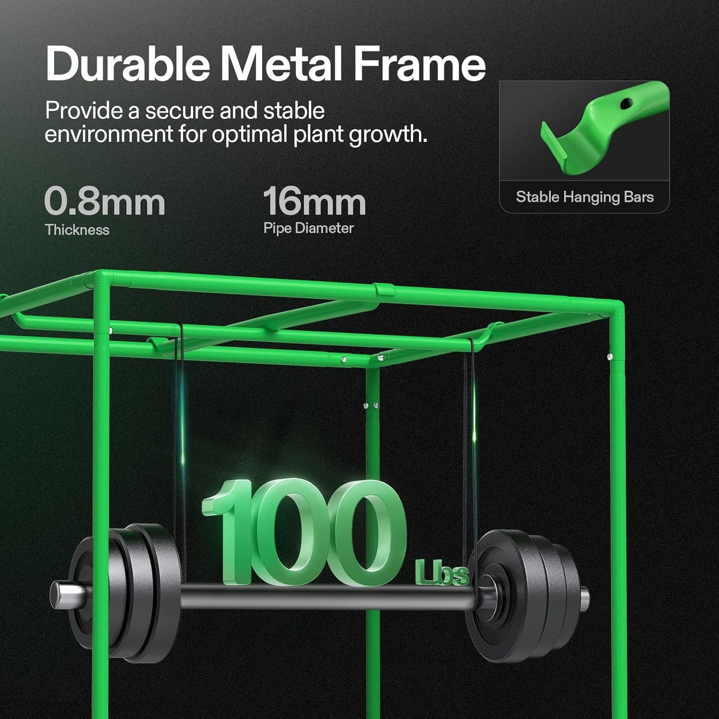 VIVOSUN S3018 30"x18"x36" Grow Tent, High Reflective Mylar with Observation Window and Floor Tray for Hydroponics Indoor Plant for VS1000
