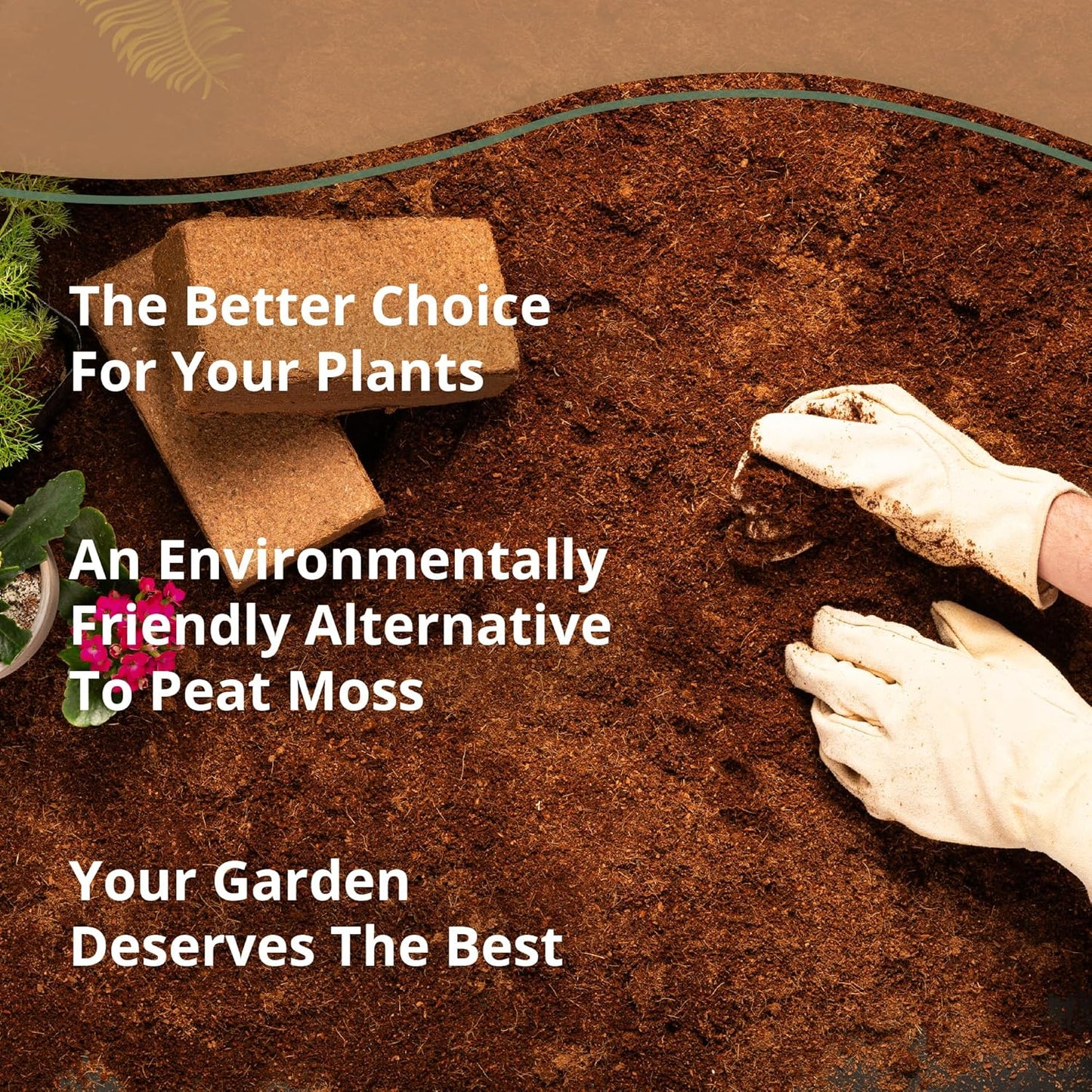 Coco Bliss 650gm Bricks (6-Pack) - Organic Coco Coir for Plants - OMRI-Listed Coco Coir for Garden Soil & Potting Mixes - Coconut Fiber Mixes with Potting Soil for Indoor Plants & Outdoor Plants