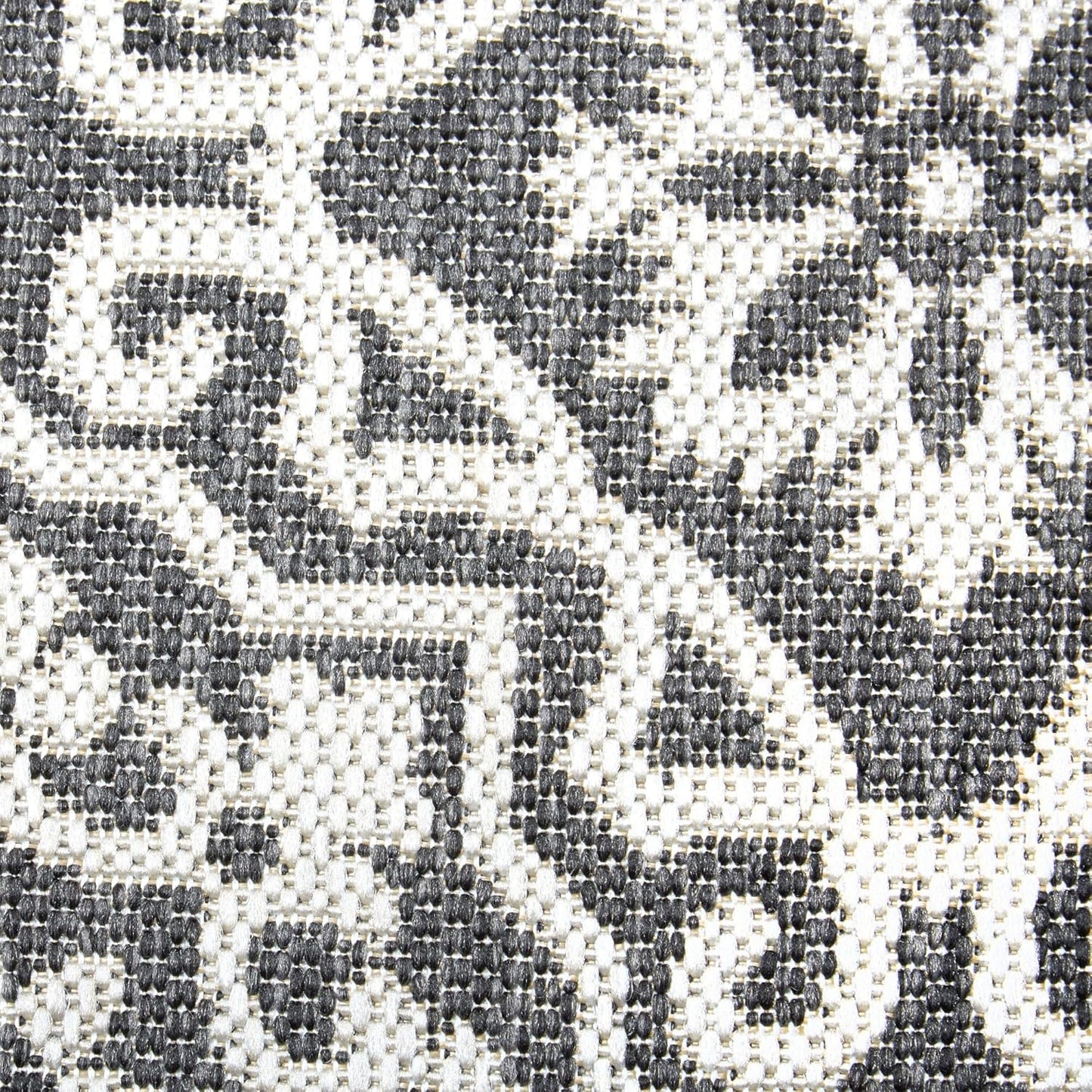 Nicole Miller New York Patio Country Julia Transitional Geometric Indoor/Outdoor Area Rug, Black/Grey, 6'6"x9'2"