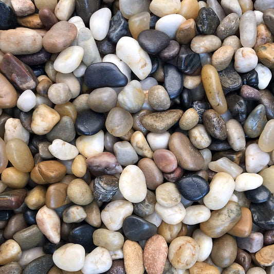 Voulosimi River Rock Stones, Natural Decorative Polished Mixed Pebbles Gravel,Outdoor Decorative Stones for Plant Aquariums, Landscaping, Vase Fillers (10 LB, Mixed Colors)