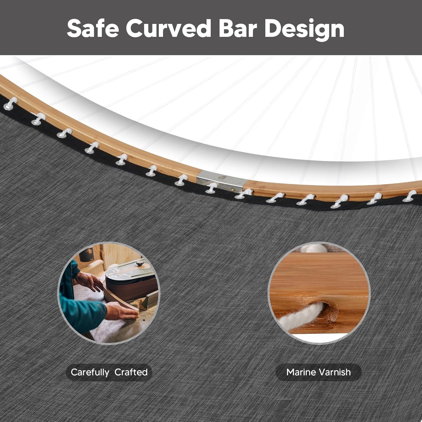 SUNCREAT Hammocks Portable Double Outdoor Hammock, 450lbs Capacity, Quick Dry 2 Person Hammock with Carrying Bag, Dark Gray