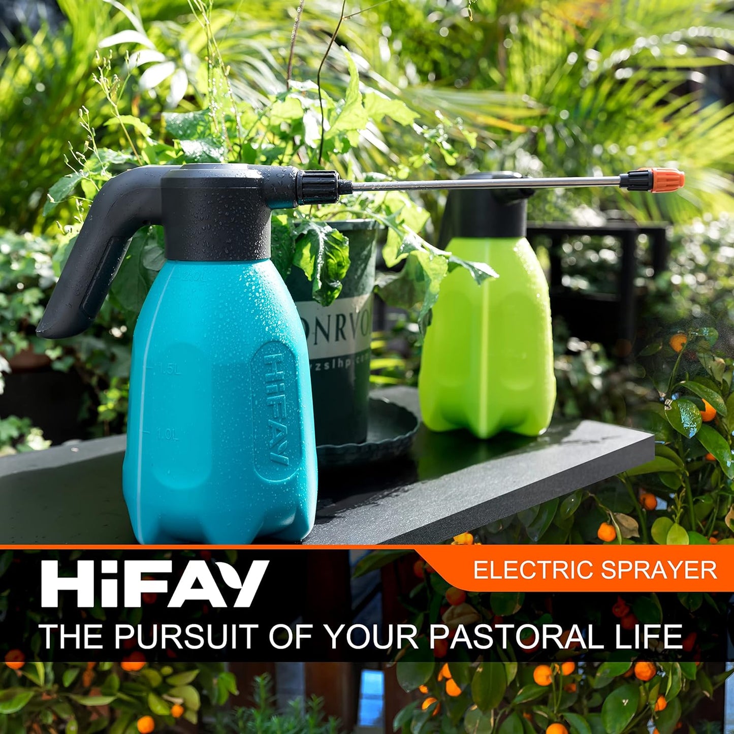 ES2-PRO Electric Spray Bottle 2L/0.5Gallon, Rechargeable Battery Powered Sprayer Spray 60 Bottles On a Single Charge, Automatic Plant Mister，Pump Sprayer,Indoor Watering Can for Plants