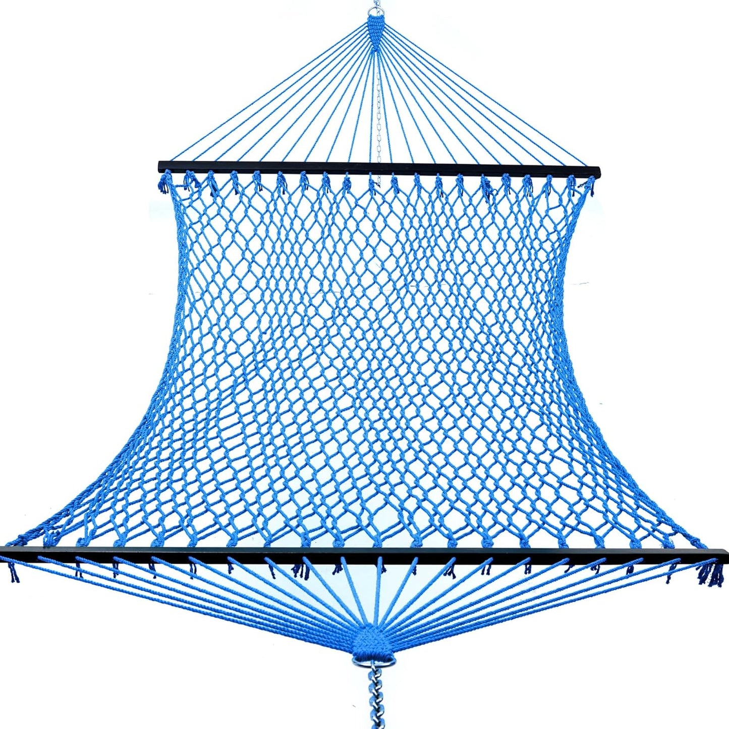 14ft Cotton Rope Hammocks for 2 Person (Blue, Queen)