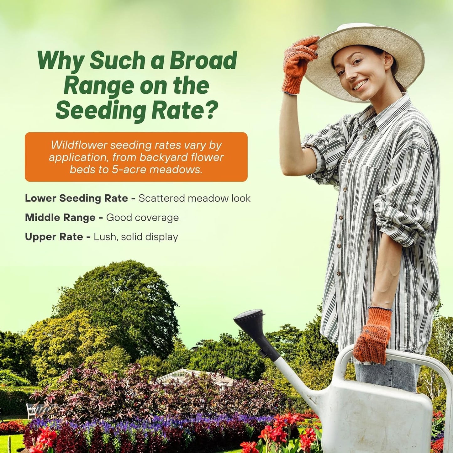 Outsidepride Deer Proof Wildflower Seed Mix - 5 lbs. Colorful Blend of Easy to Grow, Drought-Tolerant Annual & Perennial Wildflower Seeds for a Deer-Free,Vibrant Meadow & Pollinator-Friendly Garden