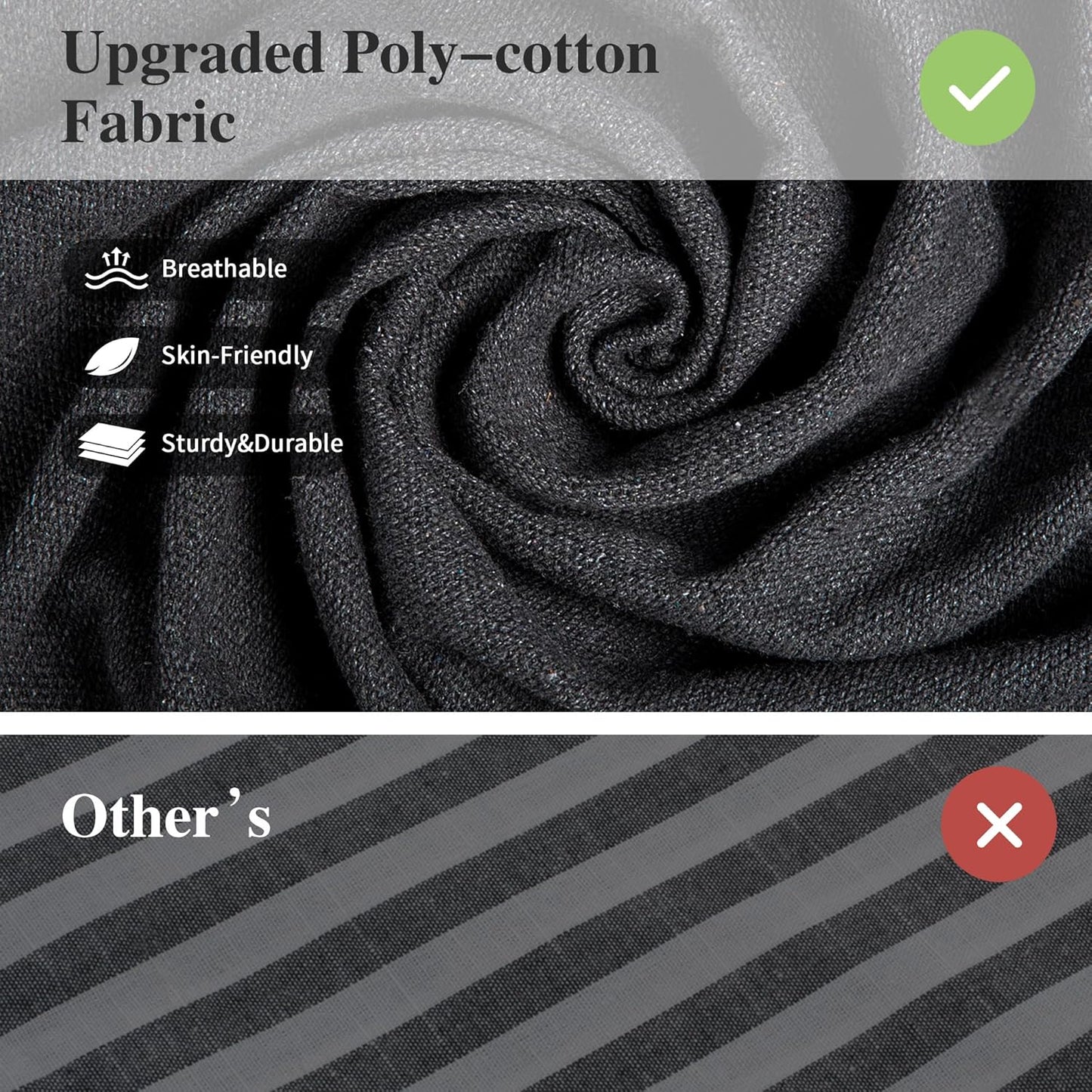 SUNCREAT Extra Large Double Hanging Hammock for Camping, Hammocks for Outside 2 Person Heavy Duty, Dark Gray with Tassels