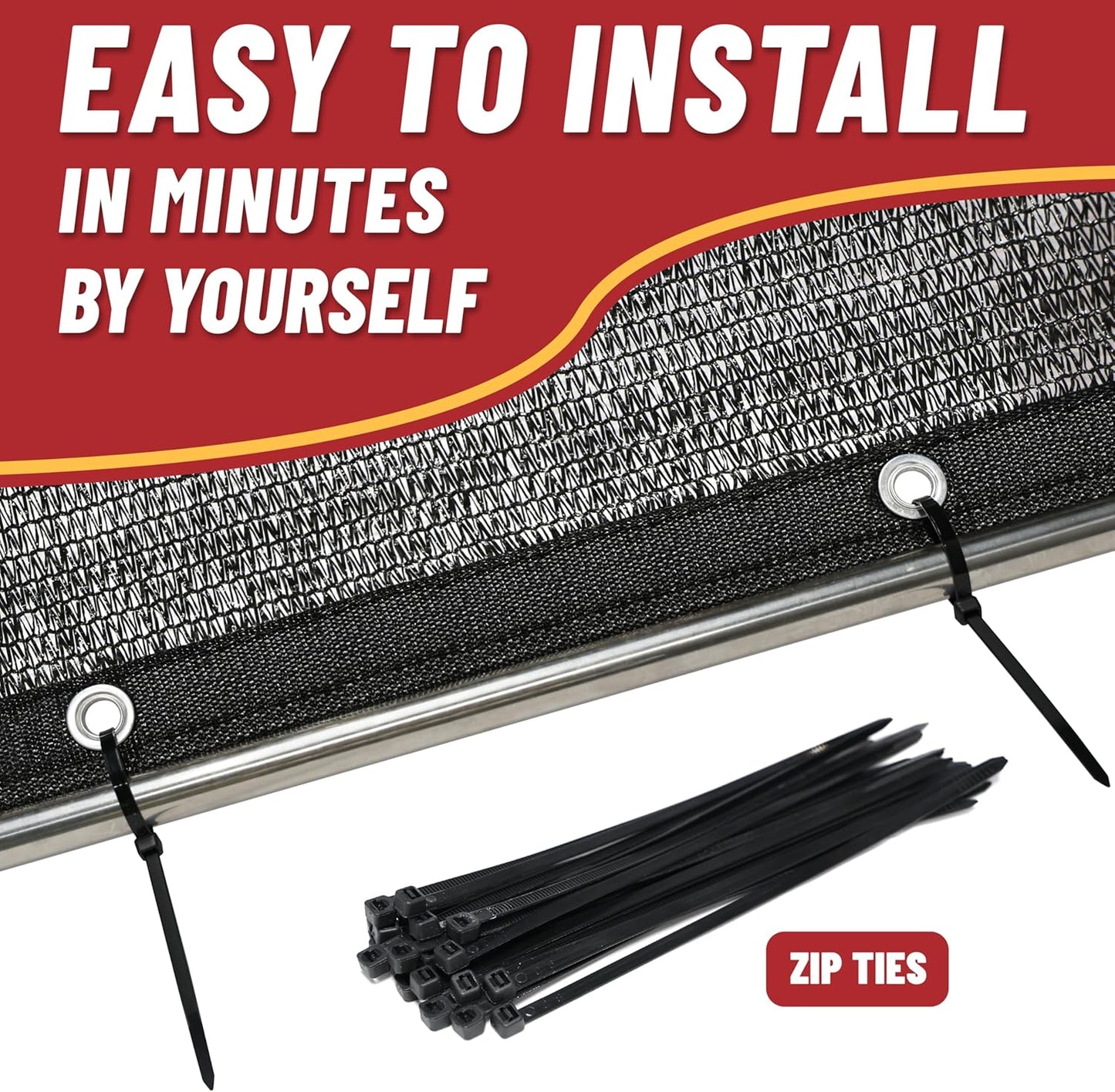 ShadeMart 50% Shade Cloth for Plant, Black 9FT x 61FT Custom Size Outdoor Shade Tarp, Shade Cover with Upgrade Grommets and Zip Ties, Netting Sunblock Net for Vegetables Flower Garden Greenhouse