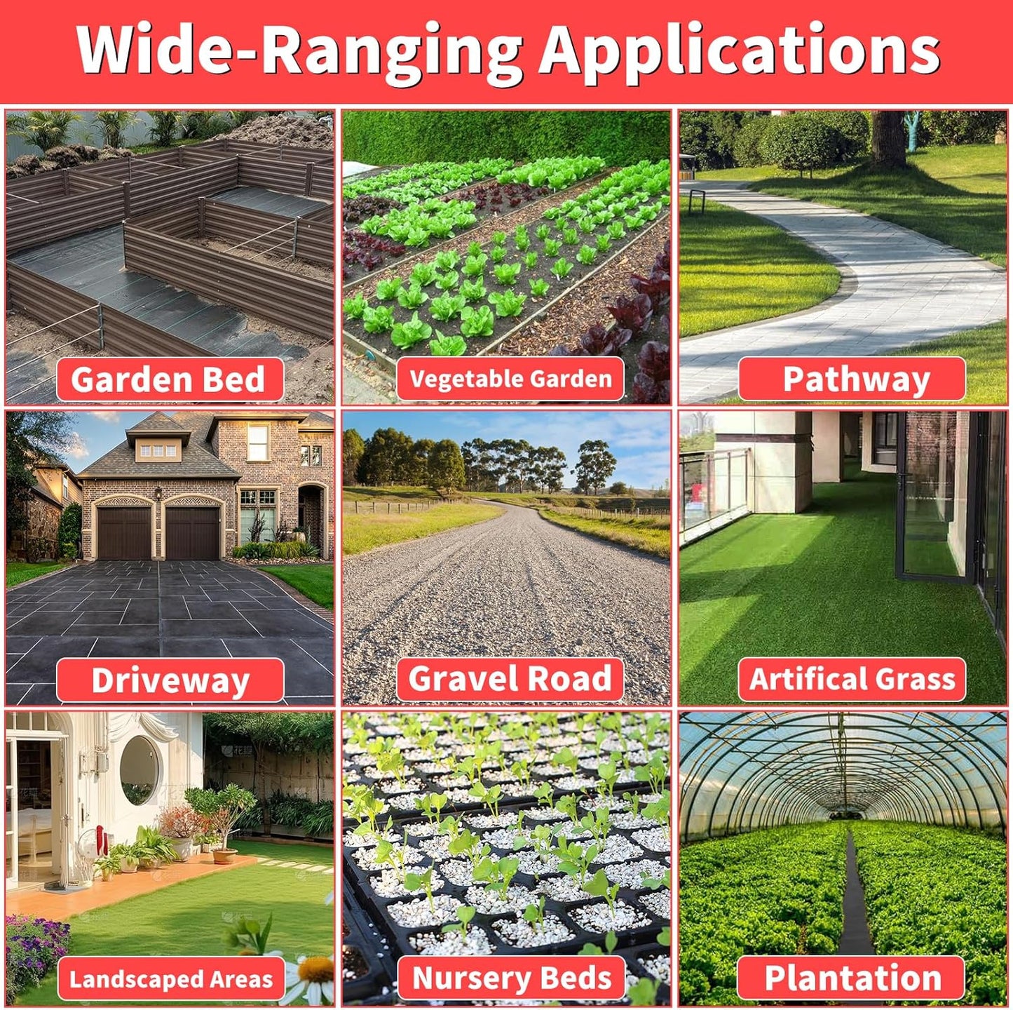 3ft x100ft Landscape Fabric -Heavy Duty Weed Barrier Fabric for Landscaping, Weed Blocker Cloth,Geotextile Fabric for Garden, Driveway & Ground Cover, Garden Weed Mats,Grid Design