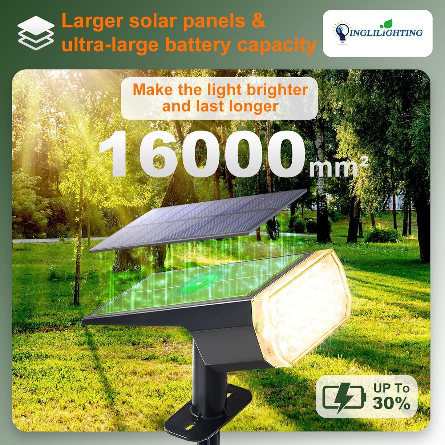DINGLILIGHTING Waterproof Solar Lights Outdoor: IP65 Led Spot Light Decorations for Garden - 3 Lighting Modes Solar Powered for Yard - Dust to Dawn Uplighting Landscape Pathway Drive Patios 4PC Warm