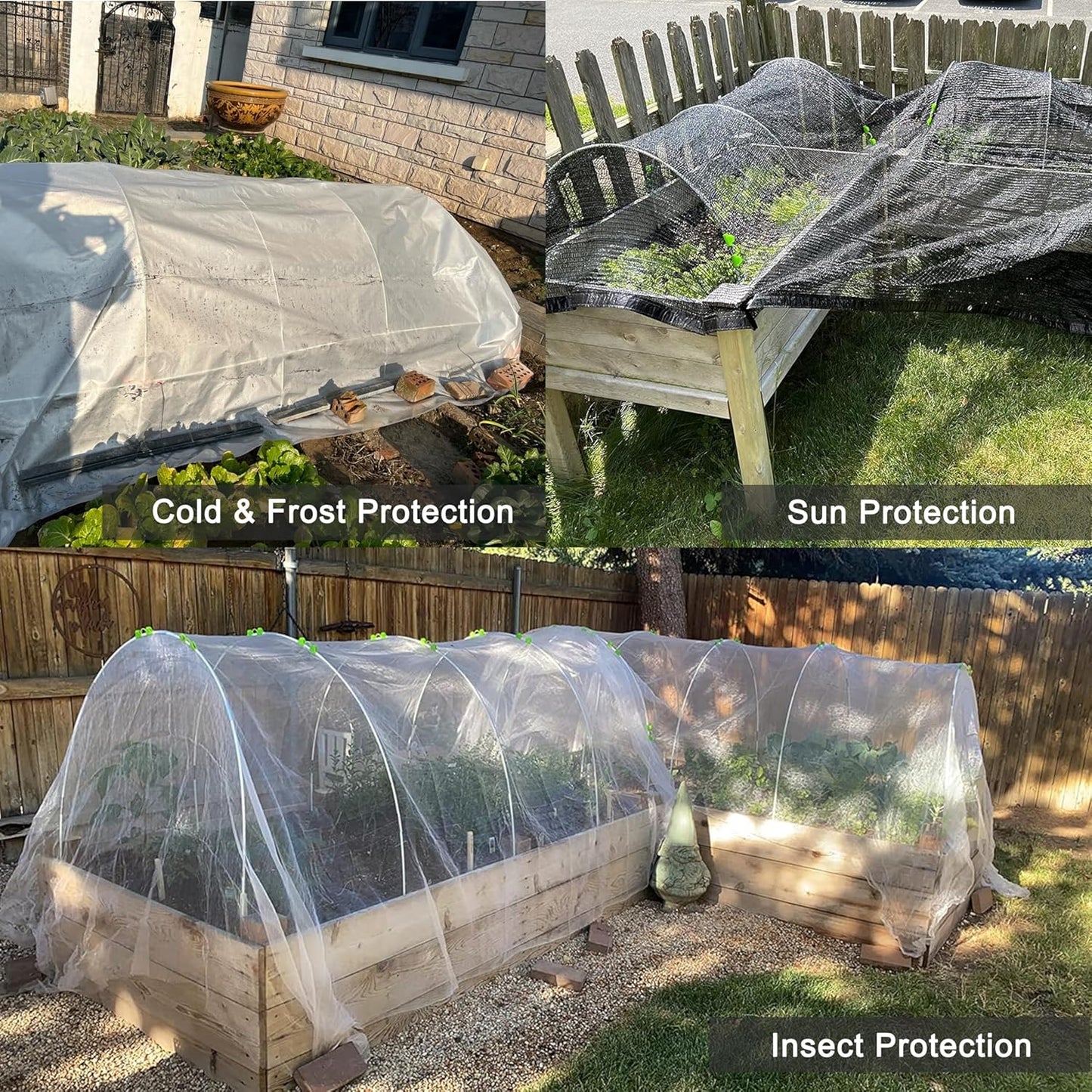 Greenhouse Hoops，30PCS Greenhouse Hoops Grow Tunnel，6mm Plastic Wrapped Greenhouse Arches，DIY Greenhouse Hoops for Raised Beds.