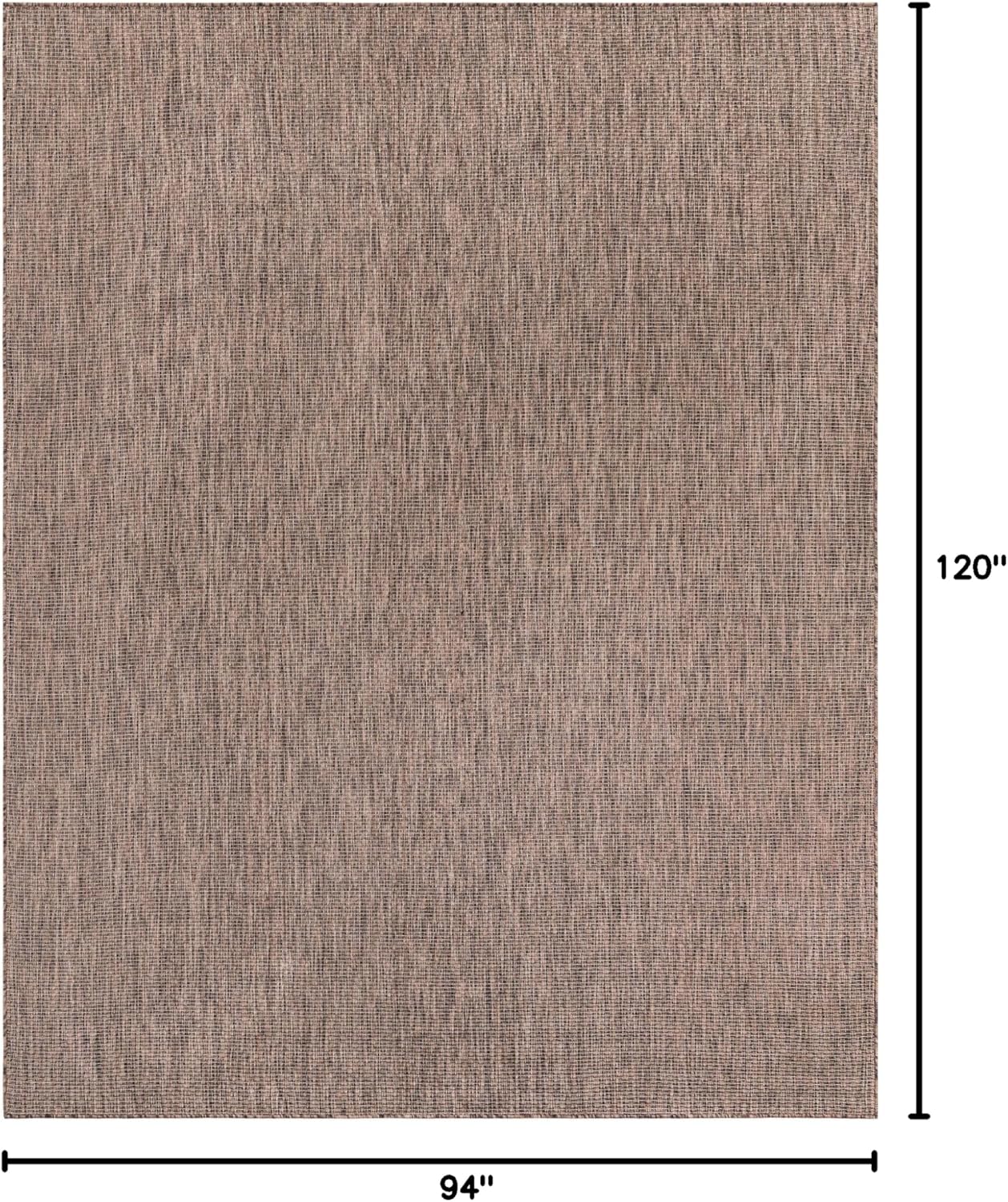 Unique Loom Outdoor Solid Collection Area Rug (7' 10" x 10' Rectangle Light Brown/Ivory)