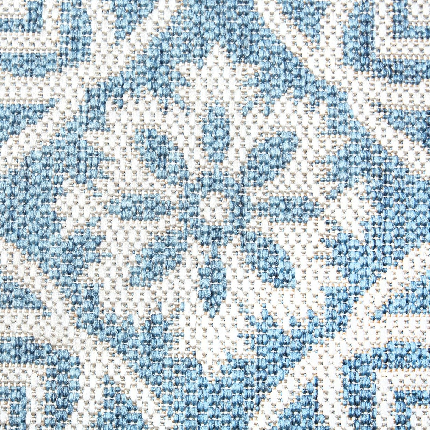 Nicole Miller New York Patio Country Julia Transitional Geometric Indoor/Outdoor Runner Area Rug, Blue/Grey, 1'9"x7'2"