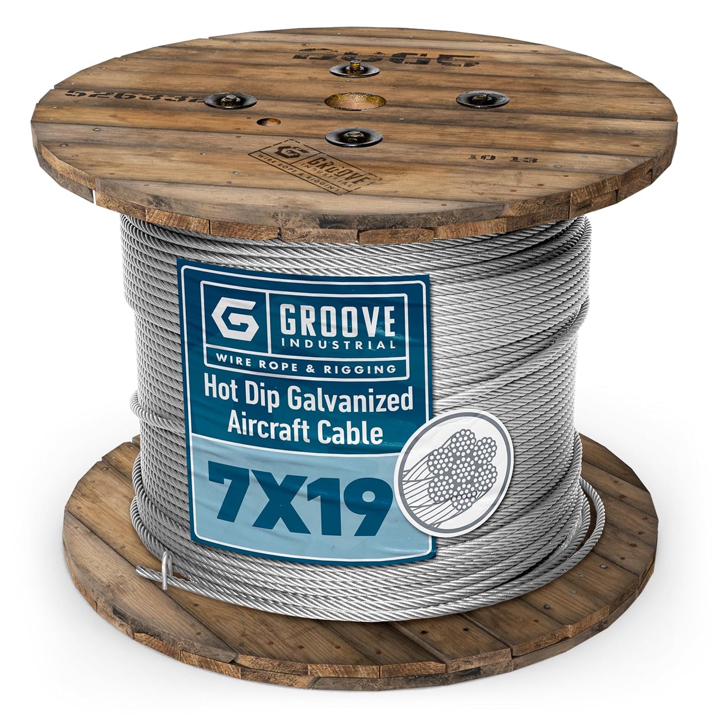 1/8’’ 7x19 Hot Dip Galvanized Aircraft Cable – Steel Wire Rope - 2500 Feet