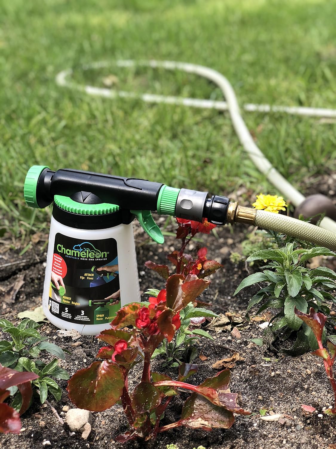 RL Flo-Master Chameleon Hose End Sprayer for use with Fertilizers, Weed Killers, Fungicides and Insect Killers, 32 ounce Refillable Bottle Included