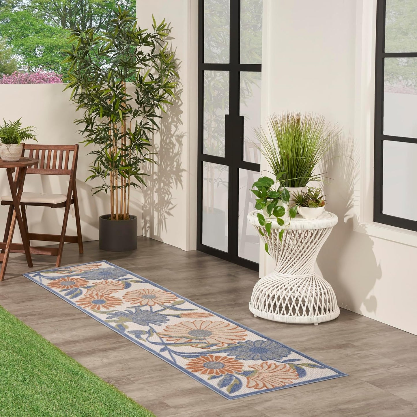 Nourison Home Aloha Beige Multicolor 2' x 6' Area Rug - Easy Cleaning, Non Shedding, Bed Room, Living Room, Dining Room, Kitchen (6' Runner)