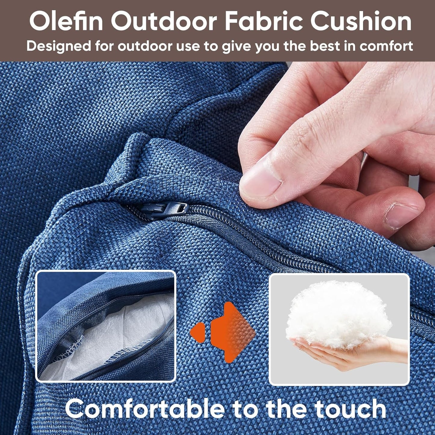 HUMMUH 10 Pieces Patio Furniture Set with Fire Pit,Outdoor Modular Sectional Couch Loveseat Chairs with Table,All Weather PE Wicker Patio Conversation Sets for Deck Porch Backyard