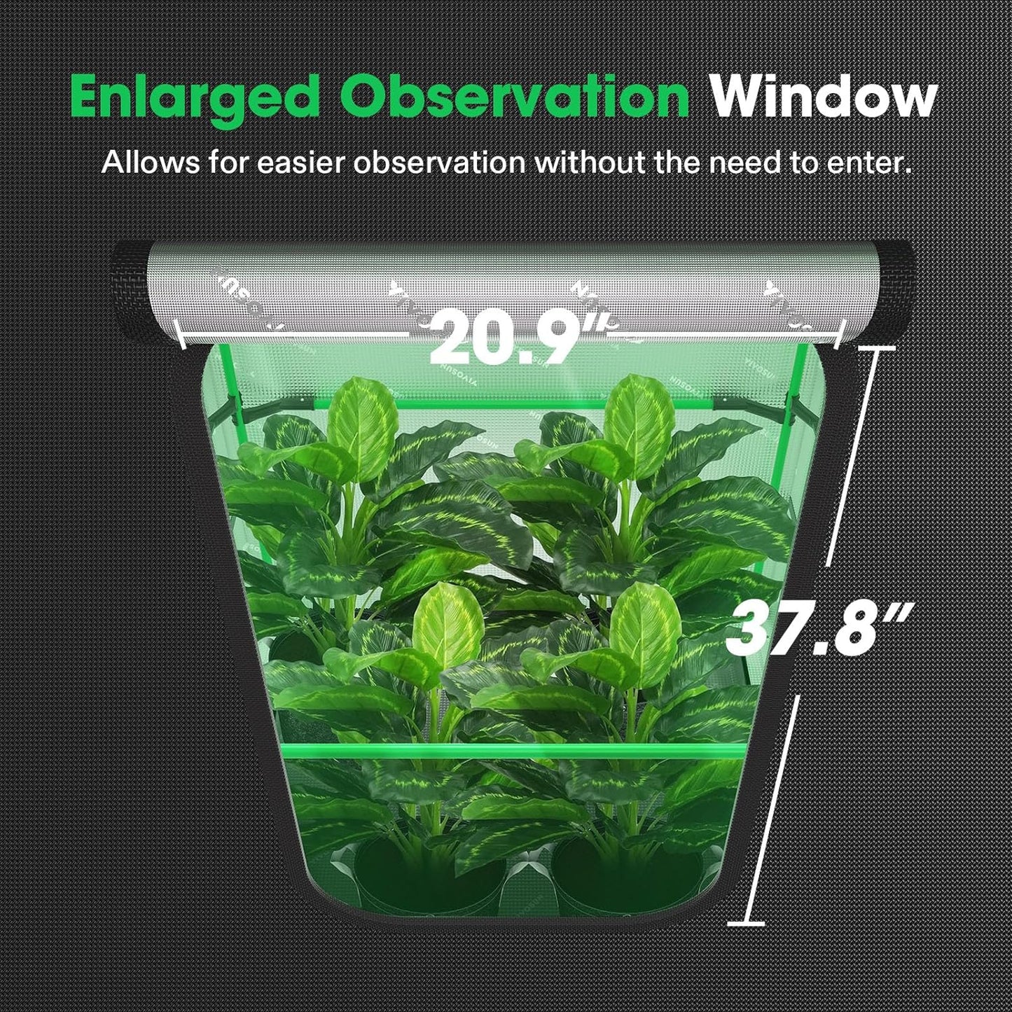 VIVOSUN P108 120"×120"×80" PRO Grow Tent, with Thick 1 inch Poles, Strengthened High Reflective Mylar Oxford Fabric, Extra Hanging Bars & High CFM Kit for Hydroponics Indoor Plant for VSFD6500×4