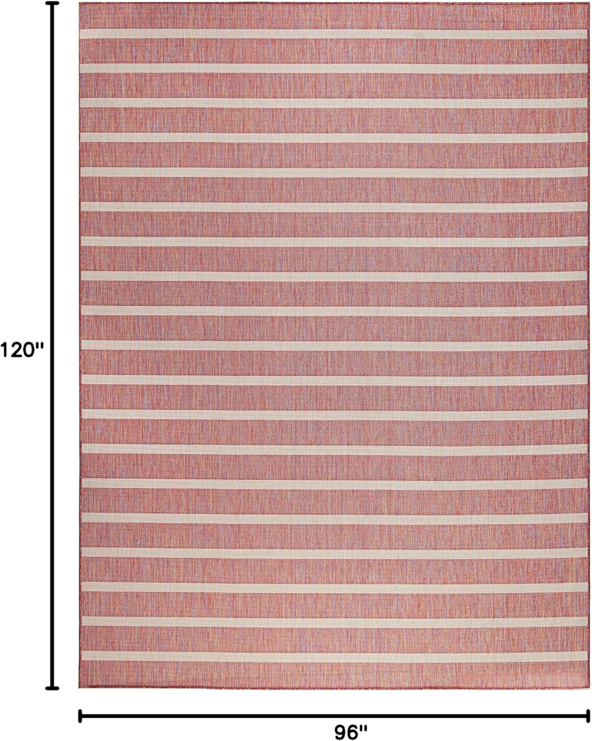 Nourison Home Positano Indoor/Outdoor Rainbow Ivory 8' x 10' Area Rug, Easy Cleaning, Non Shedding, Bed Room, Living Room, Dining Room, Backyard, Deck, Patio (8x10)