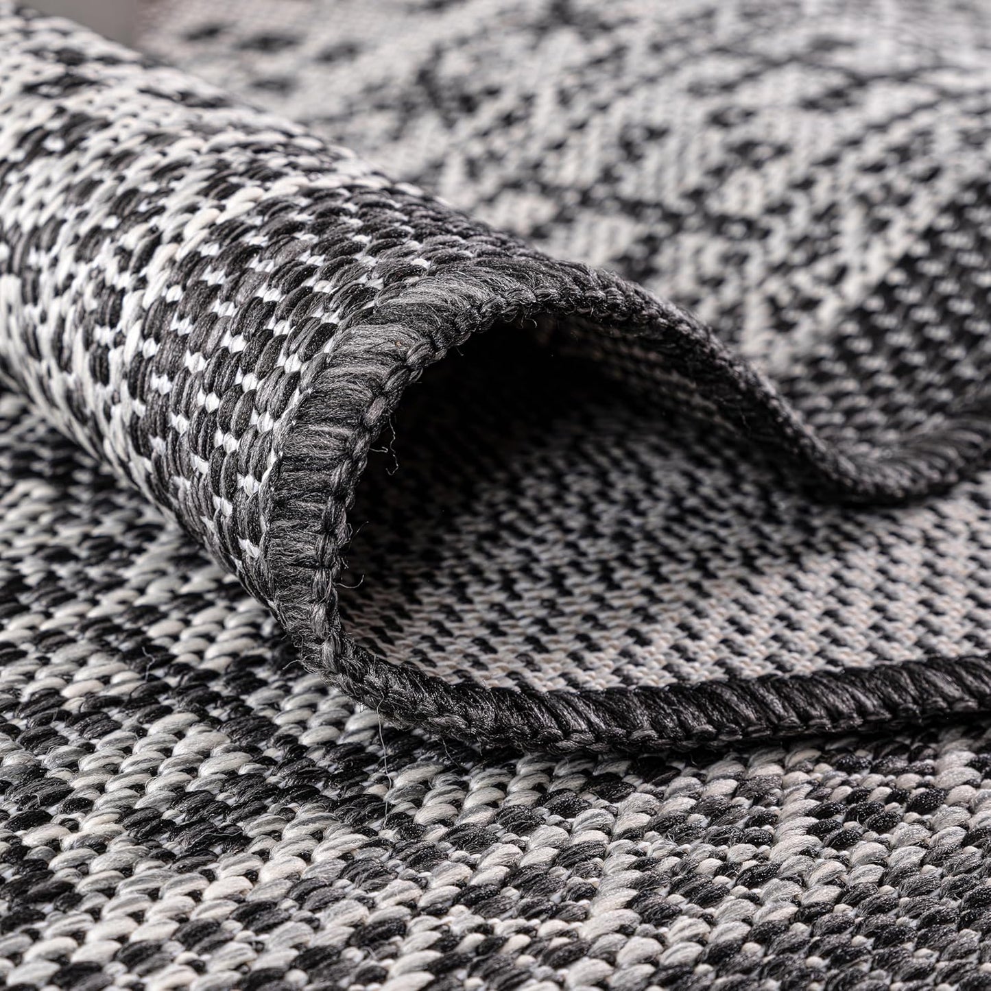 Keen Home Design Terrace Outdoor Round Rug - 8ft Round Washable Indoor/Outdoor Rug for Patio, Kitchen, Balcony, Beach, Garden, Deck and Porch, Size: 7'7" Round