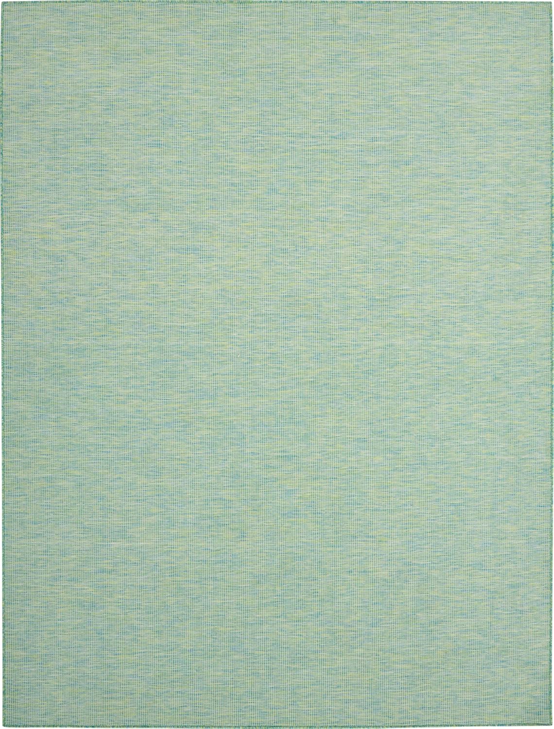 Nourison Positano Indoor/Outdoor Blue/Green 9' x 12' Area Rug, Easy Cleaning, Non Shedding, Bed Room, Living Room, Dining Room, Backyard, Deck, Patio (9x12)