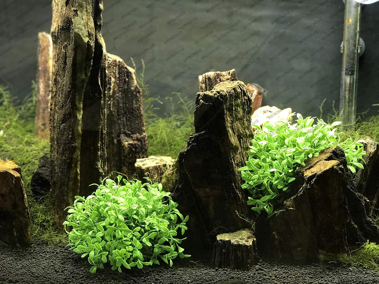 BEGONDIS Aquarium Decorations Fish Tank Artificial Green Water Plants Made of Soft Plastic, Safe for All Fish & Pets (Style-3)