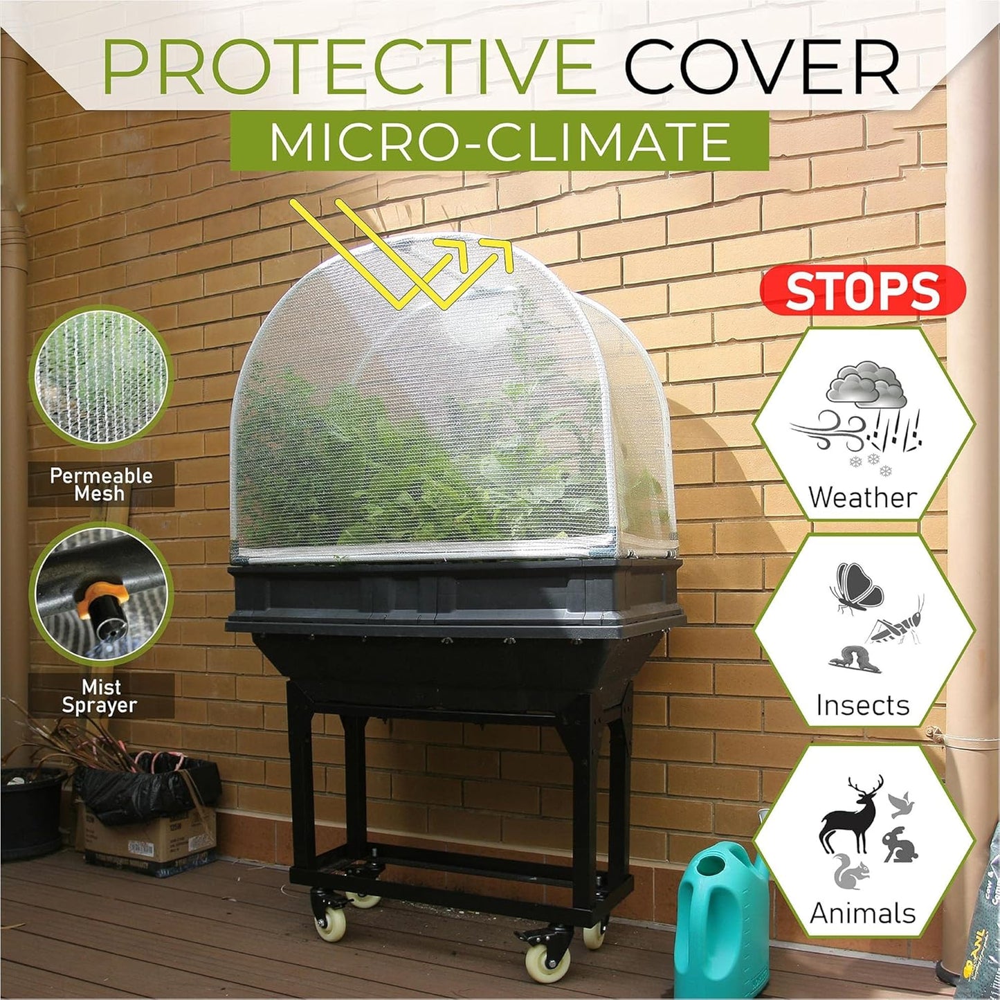 Vegepod - Raised Garden Bed - Self Watering Container Garden Kit with Protective Cover, Easily Elevated to Waist Height, 10 Years Warranty (Small)