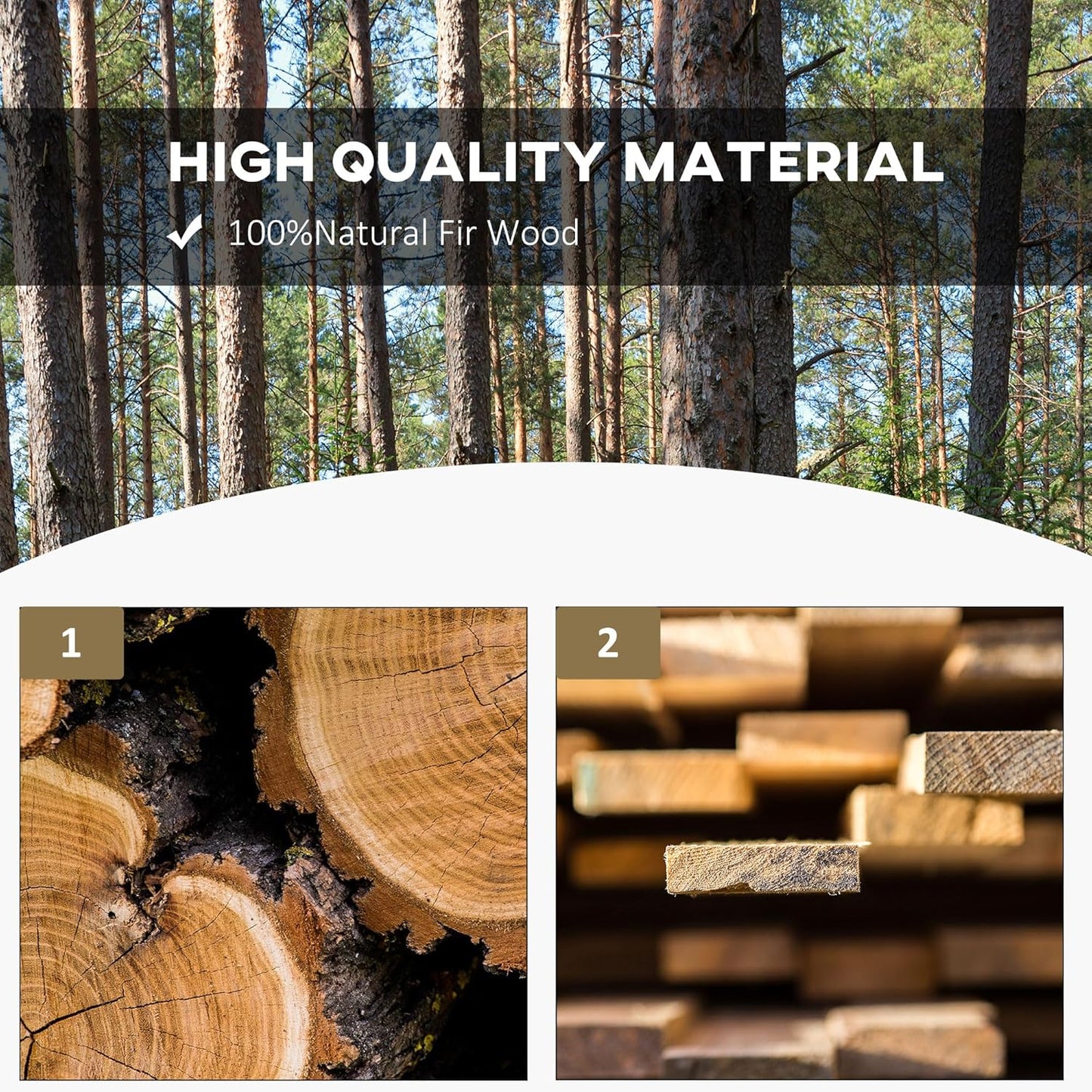 Outsunny 2-Person Wooden Garden Bench, Outdoor Wagon Wheel Porch Bench for Backyard Garden, Support 550 LBS, Rustic Country Style Patio Furniture, Natural Wood