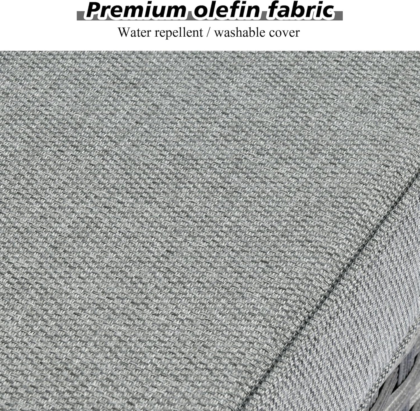 HOOOWOOO 9 Piece Modular Patio Outdoor Sectional Furniture Set with Gas Propane Fire Pit Table,Wicker Conversation Sofa Set with Swivel Chairs,Outside Couch Set(Dark Grey)