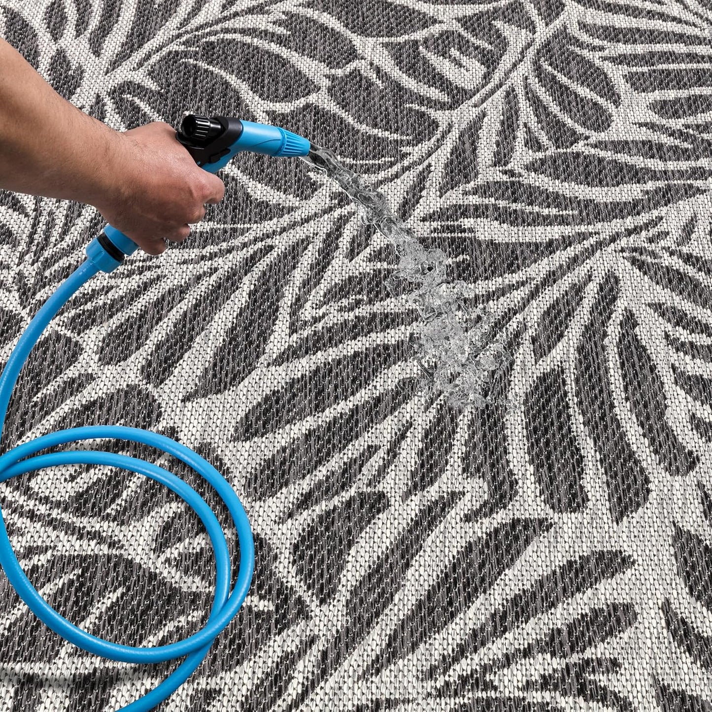 Keen Home Design Terrace Outdoor Throw Rug - 3x5 Washable Indoor/Outdoor Rug for Patio, Kitchen, Balcony, Beach, Garden, Deck and Porch, Size: 3'x5'