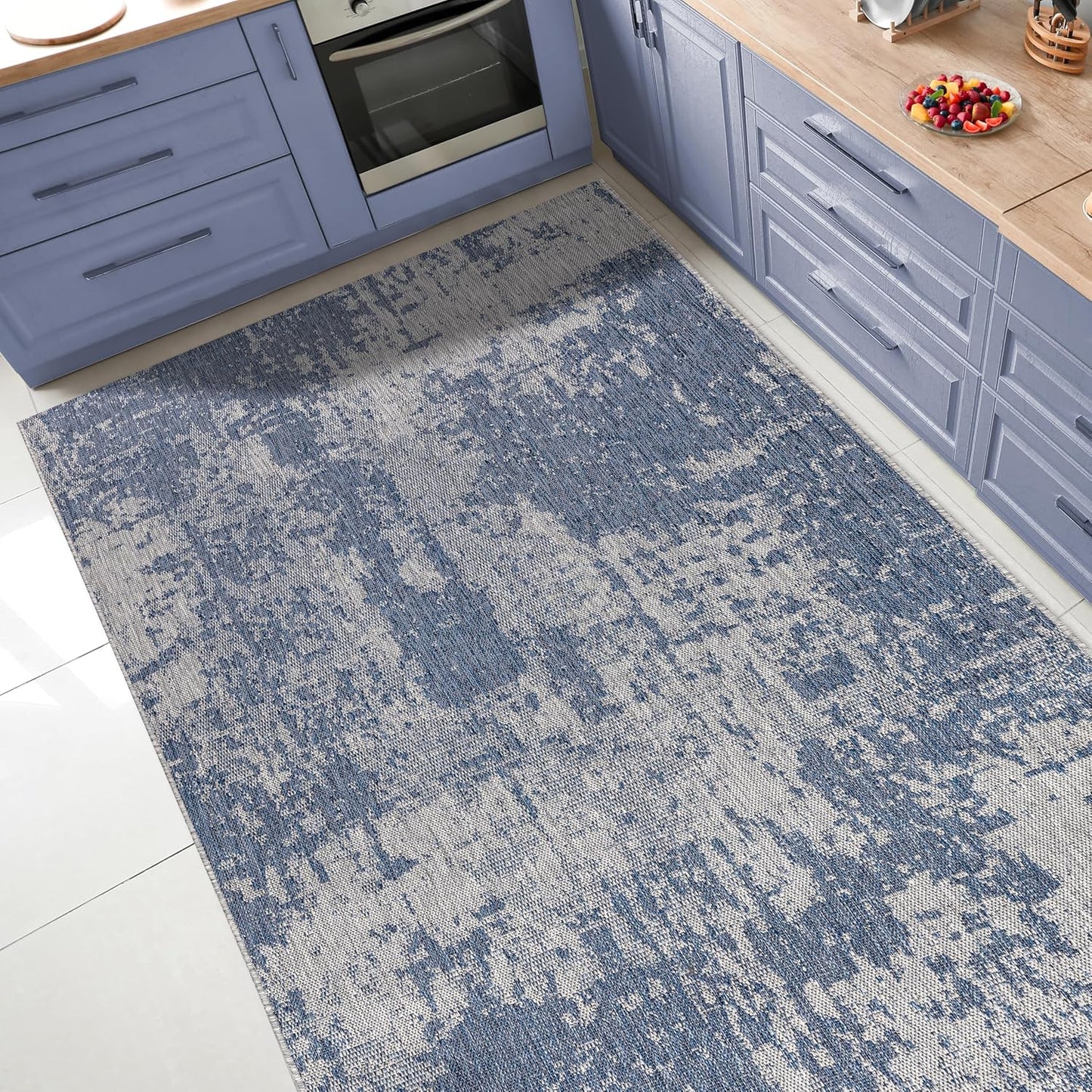 Keen Home Design Terrace Outdoor Throw Rug - 3x5 Washable Indoor/Outdoor Rug for Patio, Kitchen, Balcony, Beach, Garden, Deck and Porch, Size: 3'x5'