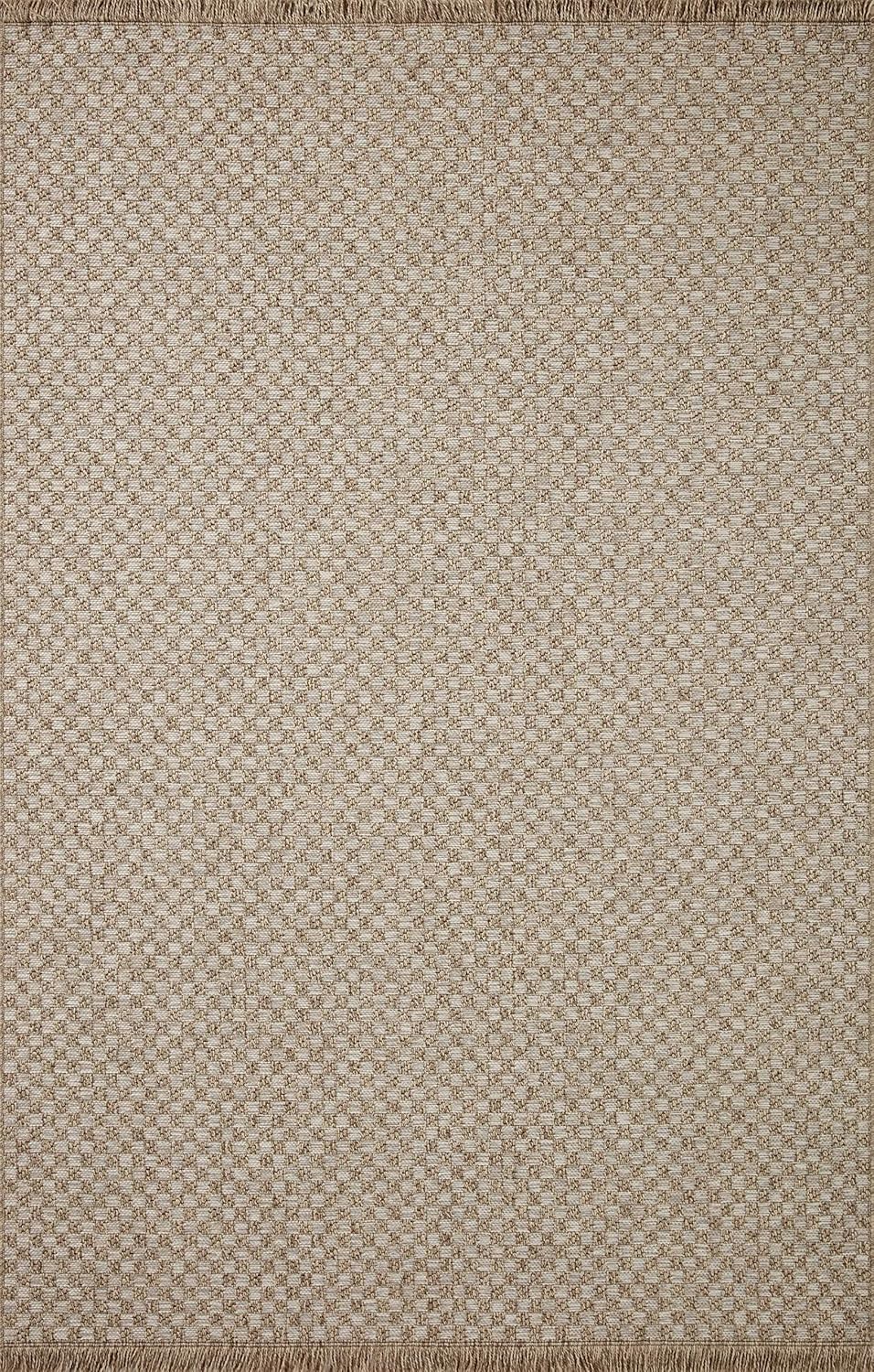 Loloi Dawn Collection Indoor/Outdoor DAW-02 Tan 7'-8" x 7'-8" Round Area Rug