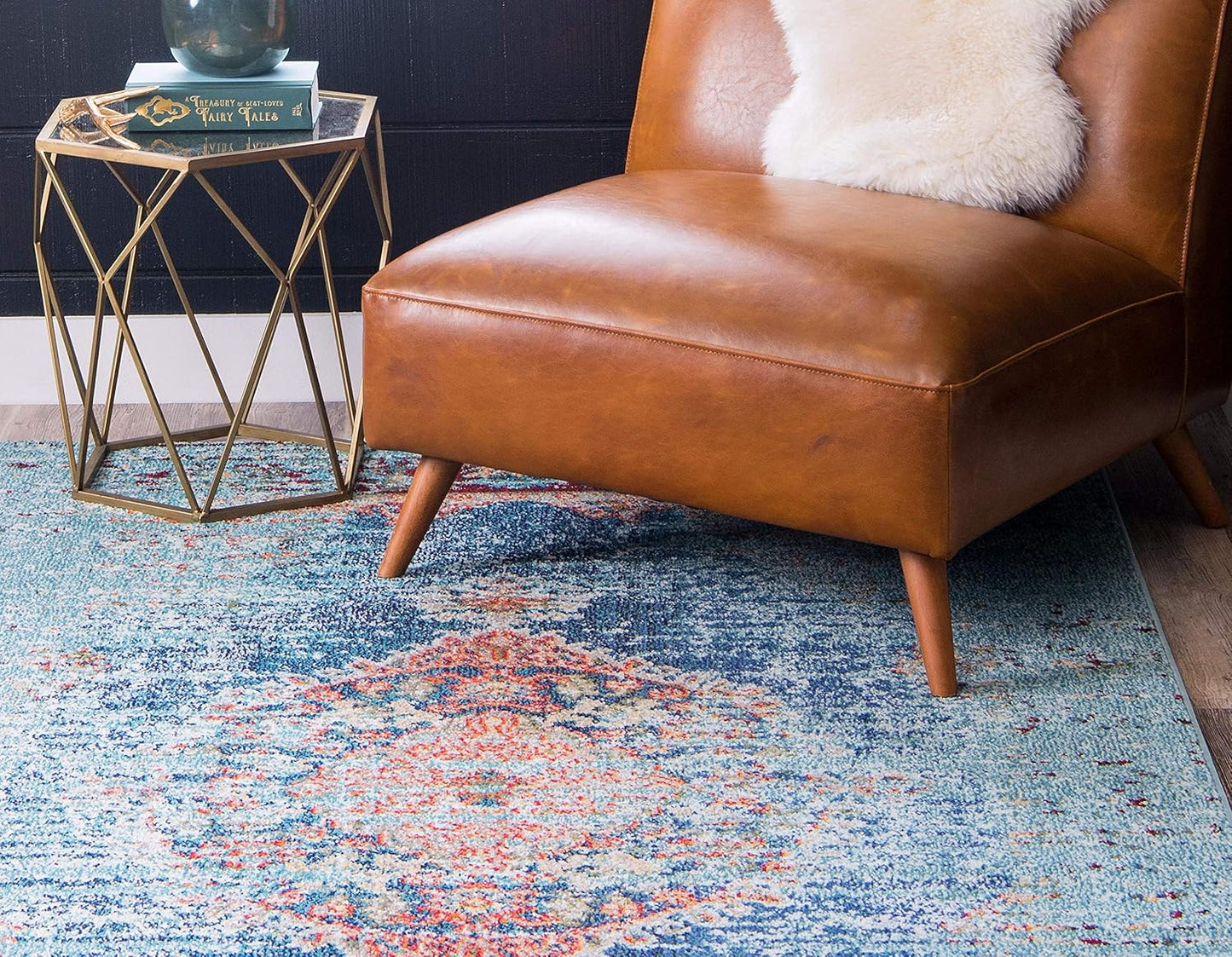 Unique Loom Outdoor Solid Collection Area Rug (9' x 12' 2" Rectangle Rust Red/Beige)