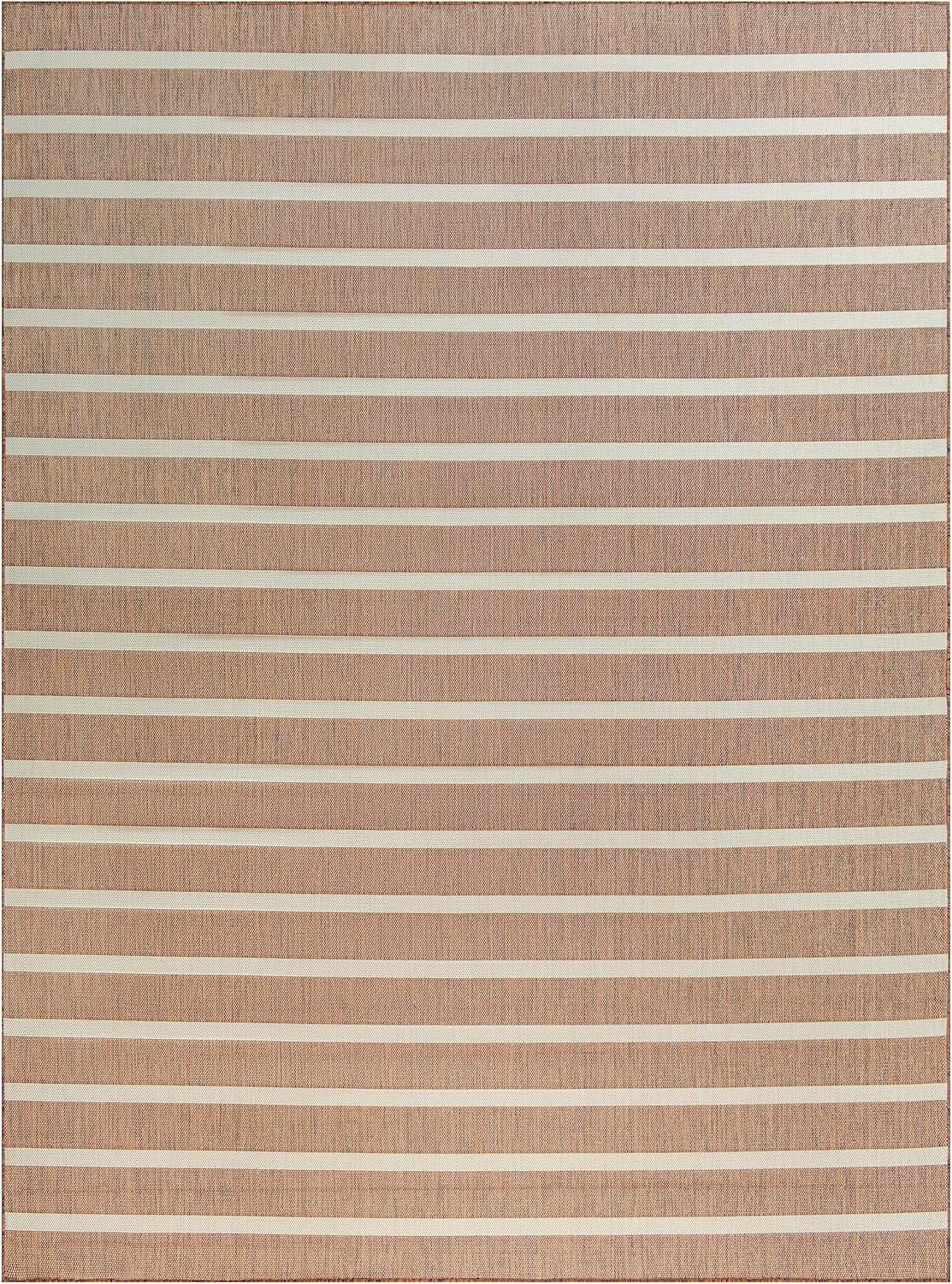 Nourison Home Positano Indoor/Outdoor Jute Ivory 8' x 10' Area Rug, Easy Cleaning, Non Shedding, Bed Room, Living Room, Dining Room, Backyard, Deck, Patio (8x10)