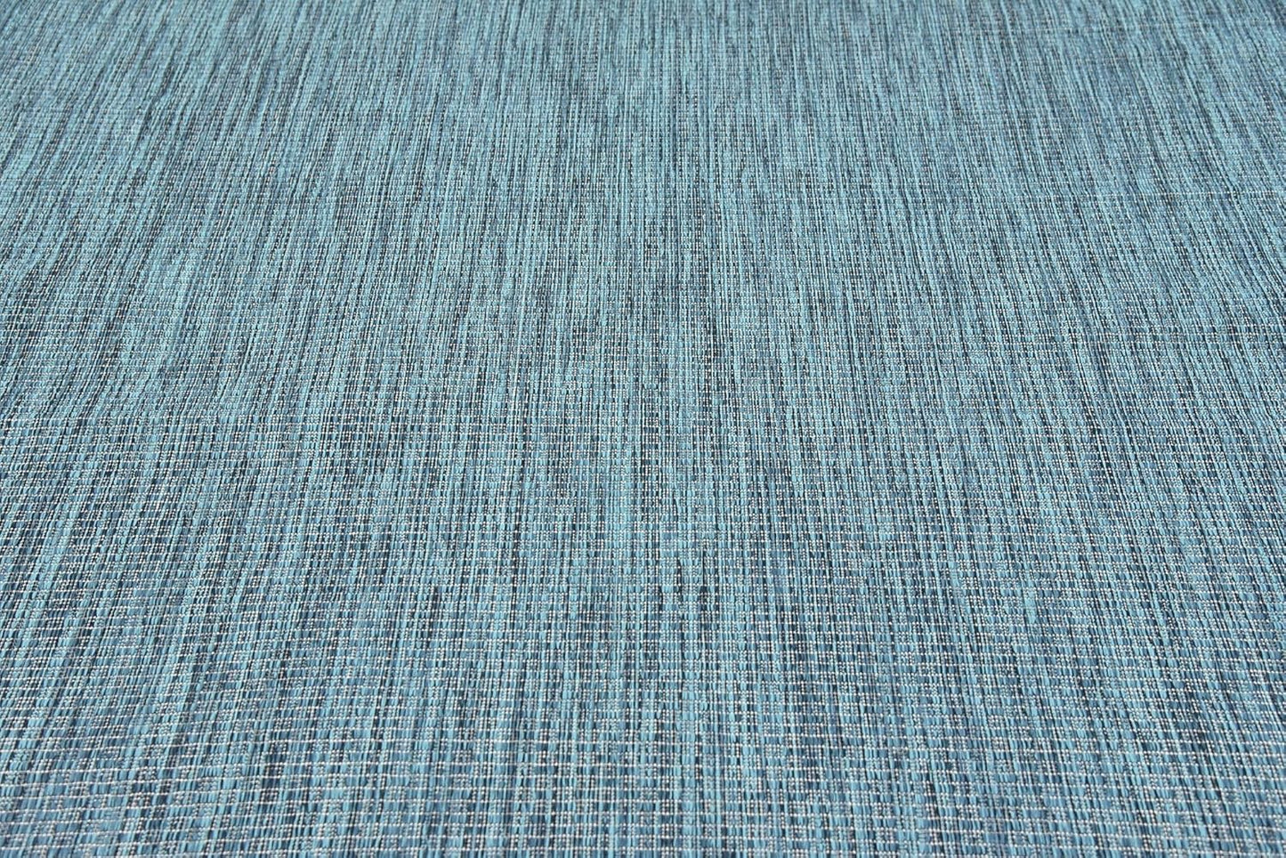Unique Loom Collection Casual Transitional Solid Heathered Indoor/Outdoor Flatweave Area Rug (8' x 11' 4" Rectangle, Teal/Navy Blue)
