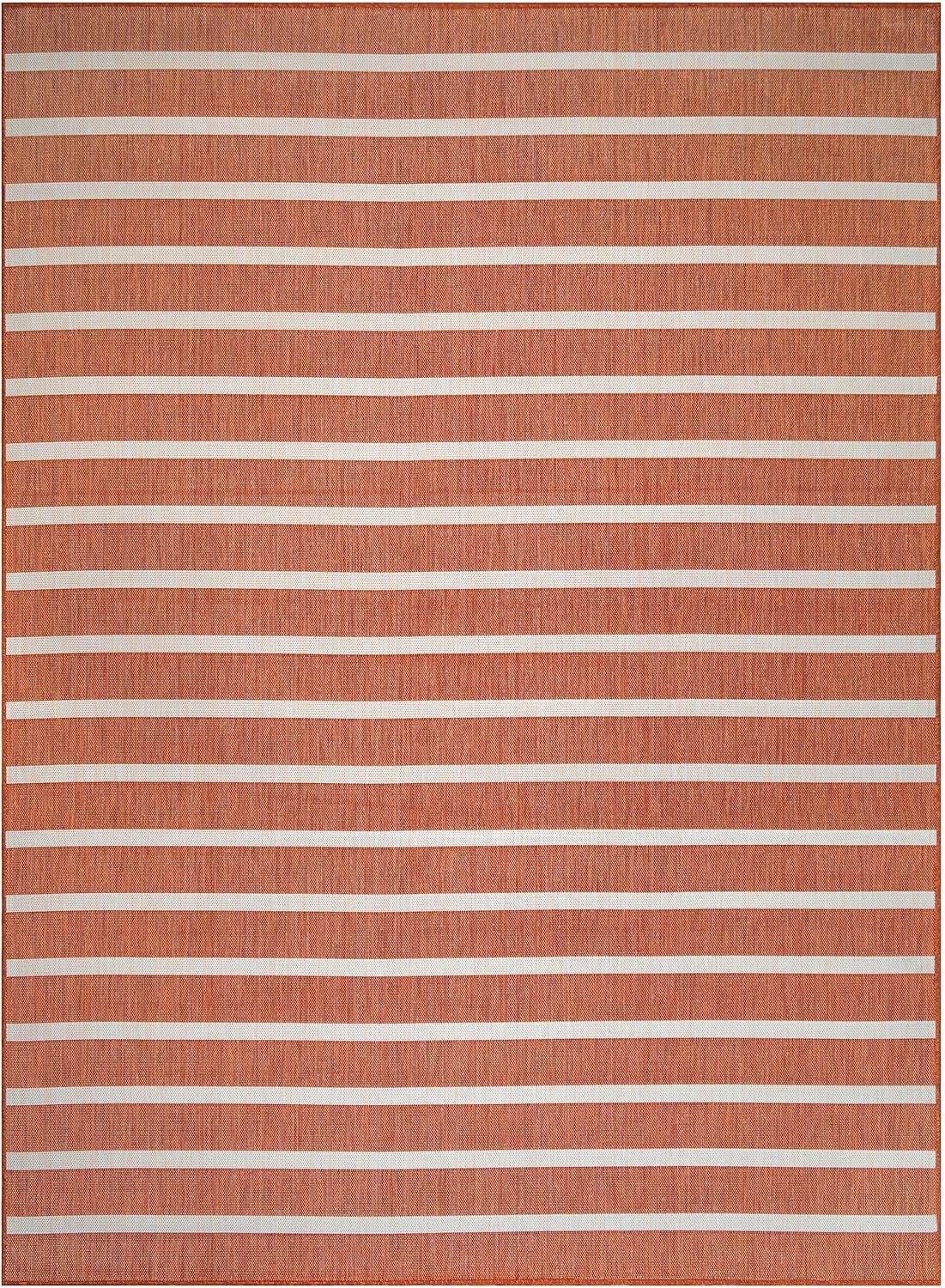 Nourison Home Positano 8' x 10' Fabric Terracotta Area Rug