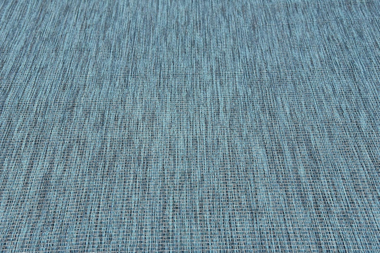 Unique Loom Collection Casual Transitional Solid Heathered Indoor/Outdoor Flatweave Area Rug (7' 1" x 10' Rectangle, Teal/Navy Blue)