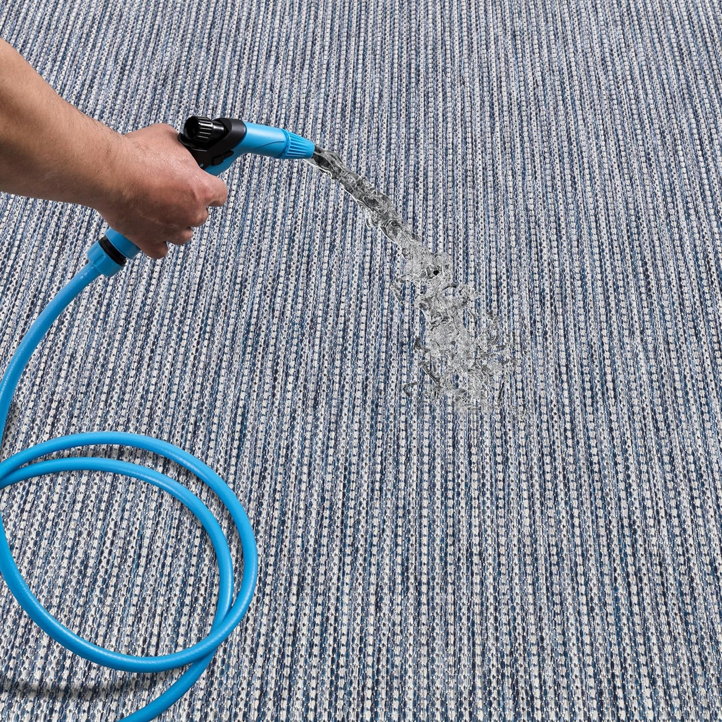 Keen Home Design Terrace Outdoor Area Rug - 4x6 Washable Indoor/Outdoor Rug for Patio, Kitchen, Balcony, Beach, Garden, Deck and Porch, Size: 3'10"x5'7"