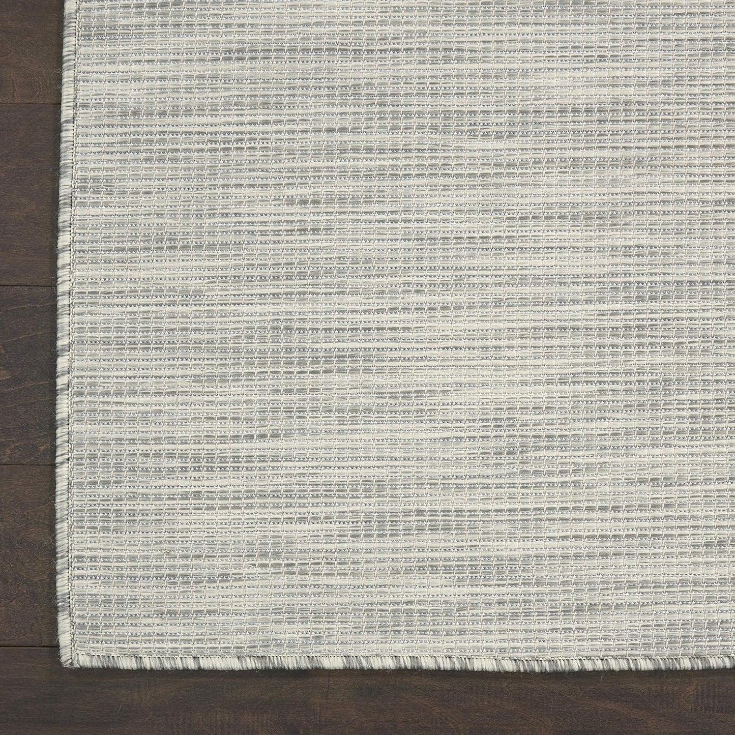 Nourison Positano Indoor/Outdoor Light Grey 2'2" x 10' Area Rug, Easy Cleaning, Non Shedding, Bed Room, Living Room, Dining Room, Backyard, Deck, Patio (2x10)