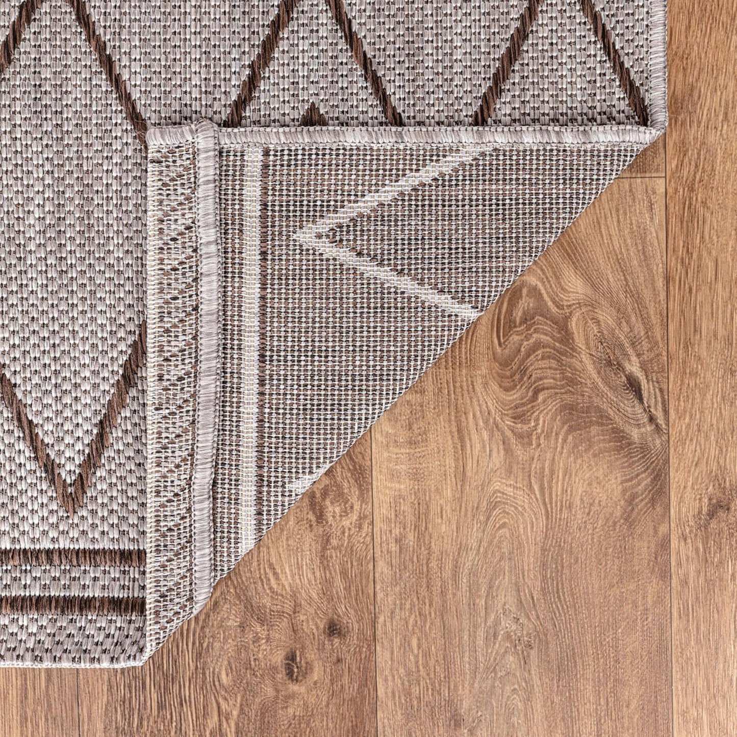 Keen Home Design Terrace Outdoor Round Rug - 8ft Round Washable Indoor/Outdoor Rug for Patio, Kitchen, Balcony, Beach, Garden, Deck and Porch, Size: 7'7" Round