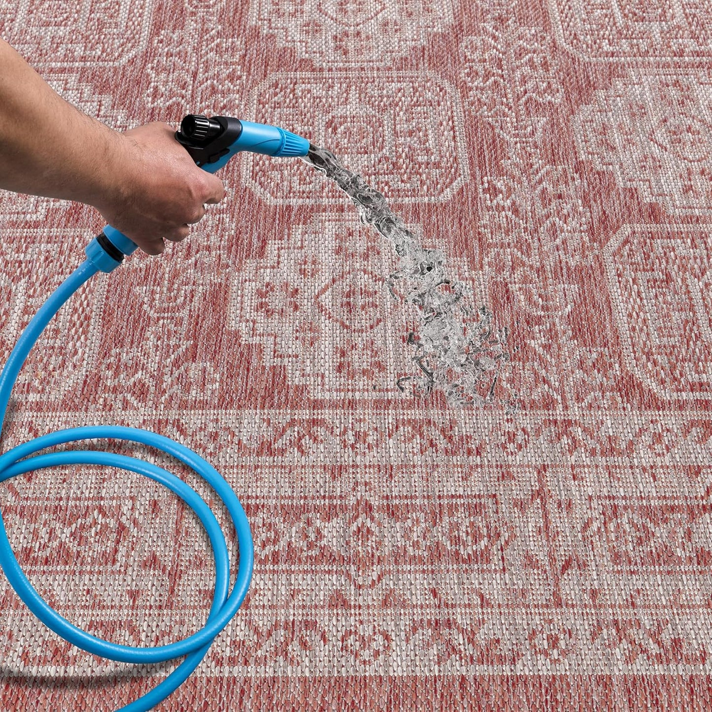 Keen Home Design Terrace Outdoor Runner Rug - 2x6 Washable Indoor/Outdoor Rug for Patio, Kitchen, Balcony, Beach, Garden, Deck and Porch, Size: 2'2"x5'7"